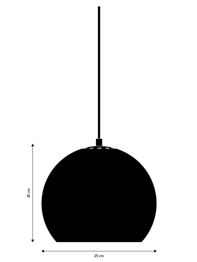 Ball Pendel Ø25 Matt Hvid billede 2