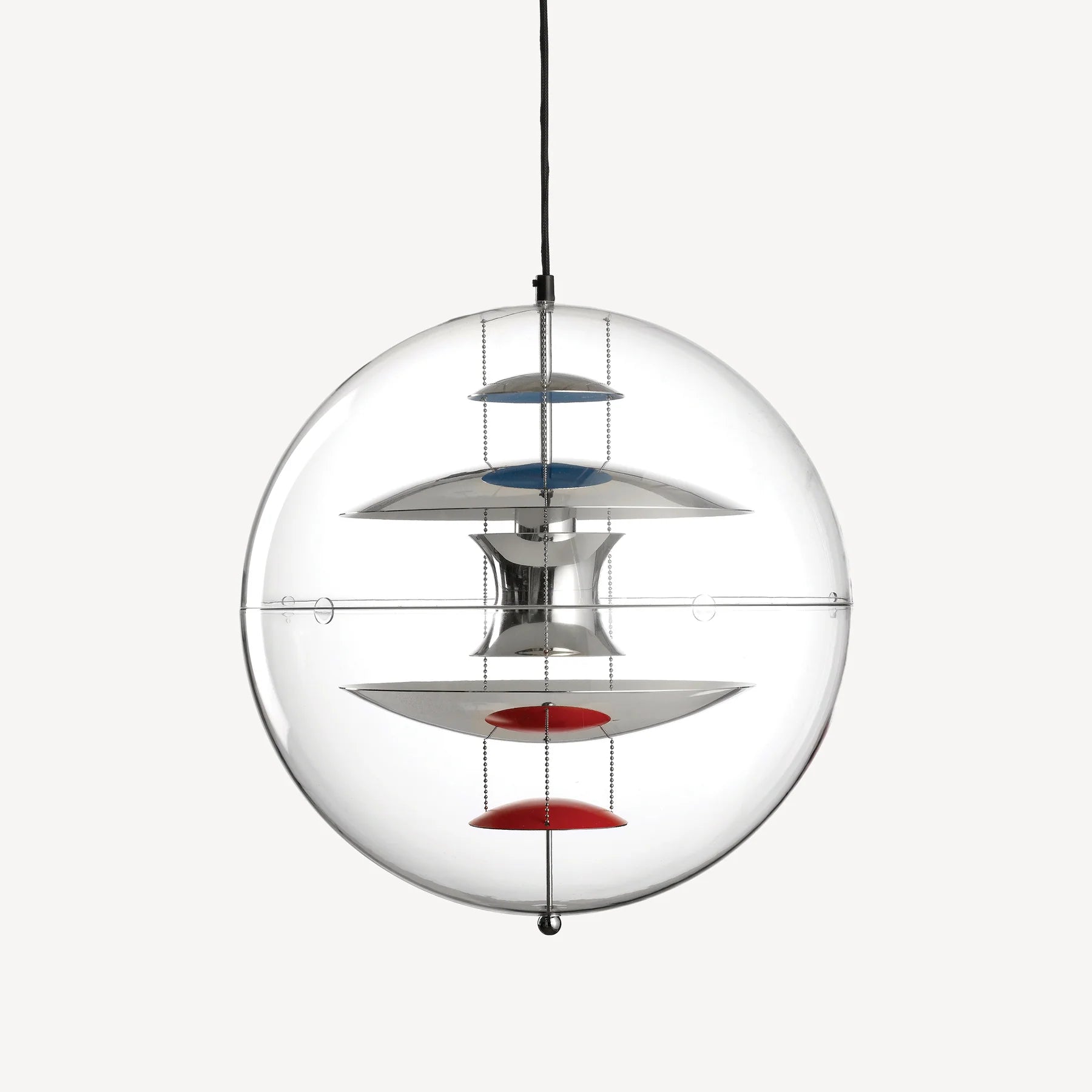 VP Globe Pendel Ø28 Chrome/Red/Blue billede 1