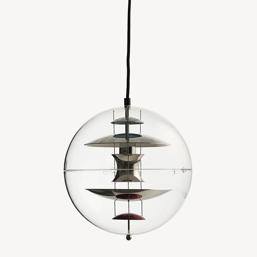 VP Globe Pendel Ø28 Chrome/Red/Blue billede 2