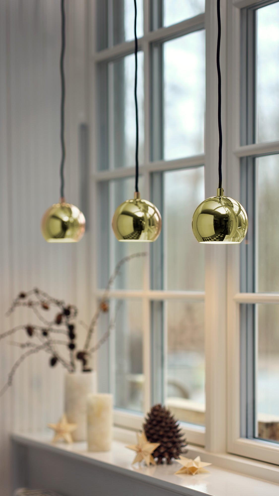 Ball Pendel Ø12 Messing billede 3