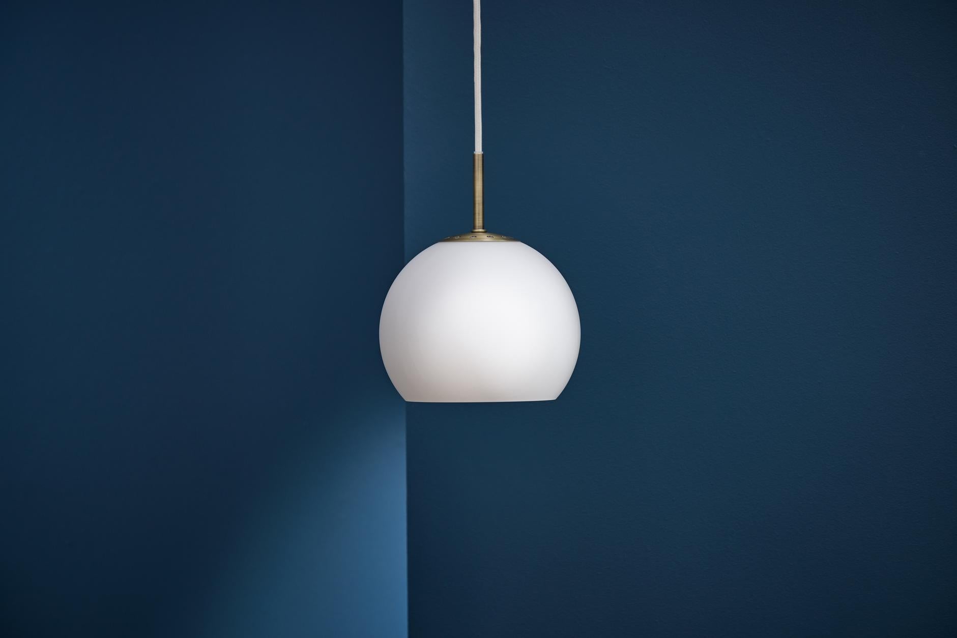 Ball Glass Ø18 opal hvid pendel billede 2