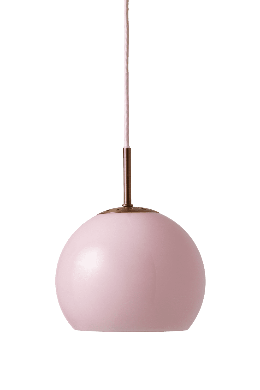 Ball Glass Ø18 opal rosa pendel billede 1