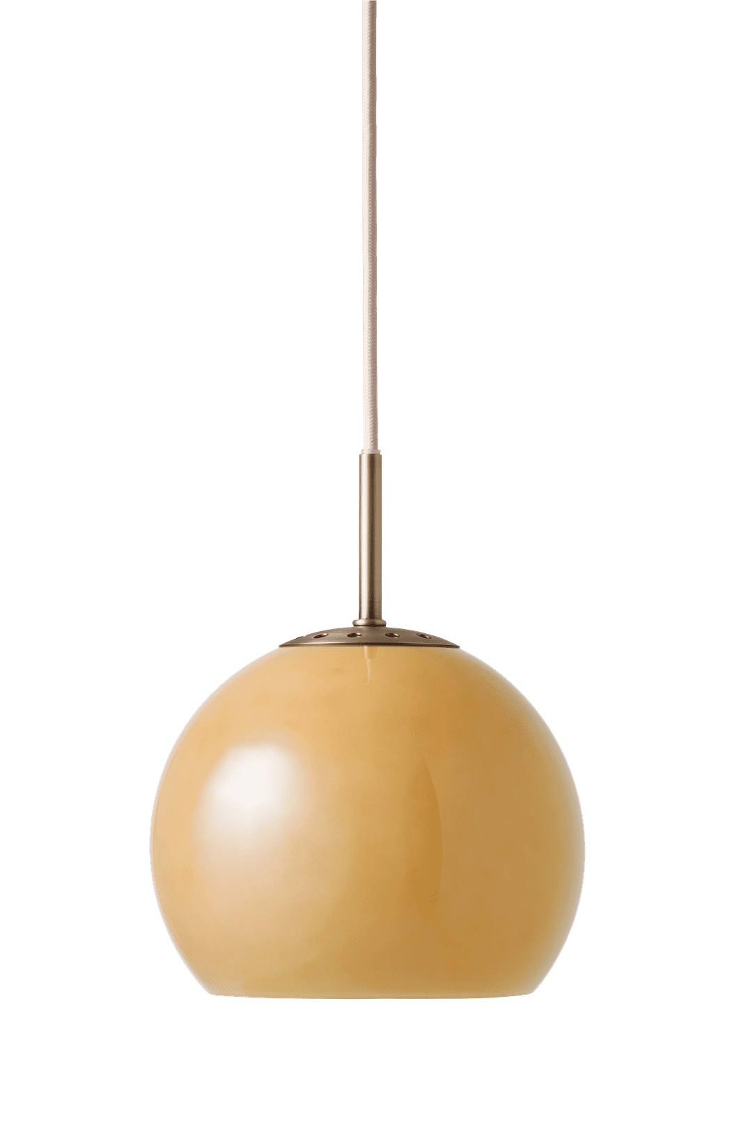 Ball Glass Ø18 ravfarvet pendel billede 1