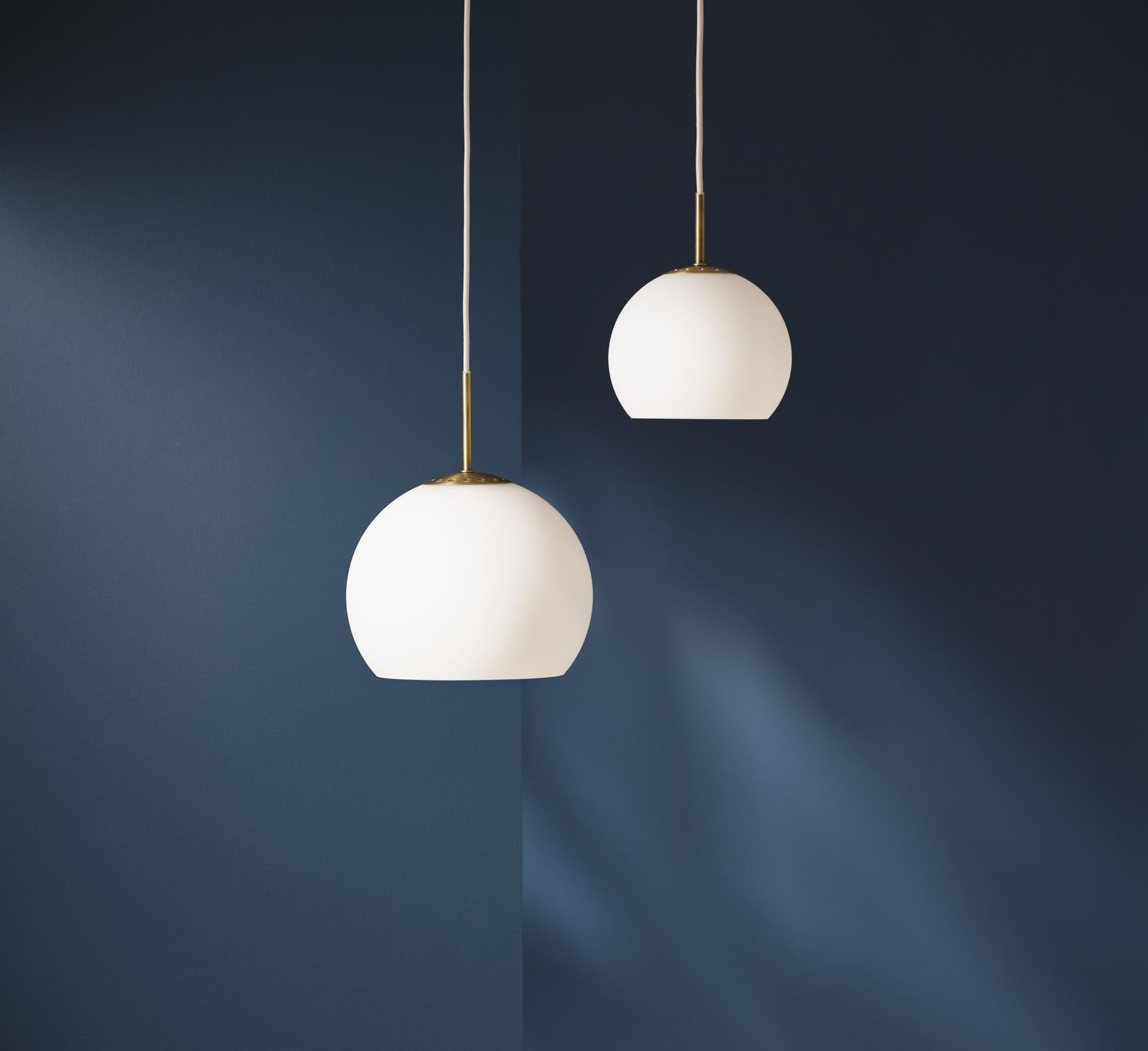 Ball Glass Ø25 opal hvid pendel billede 3