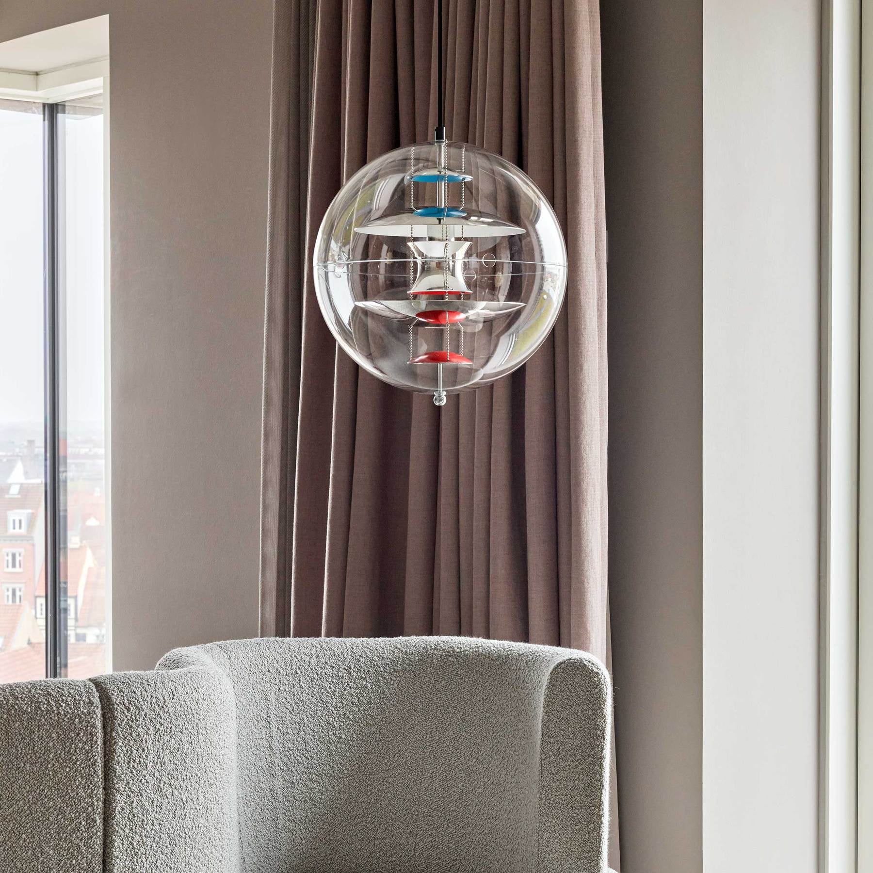 VP Globe Pendel Ø50 Chrome/Red/Blue billede 2