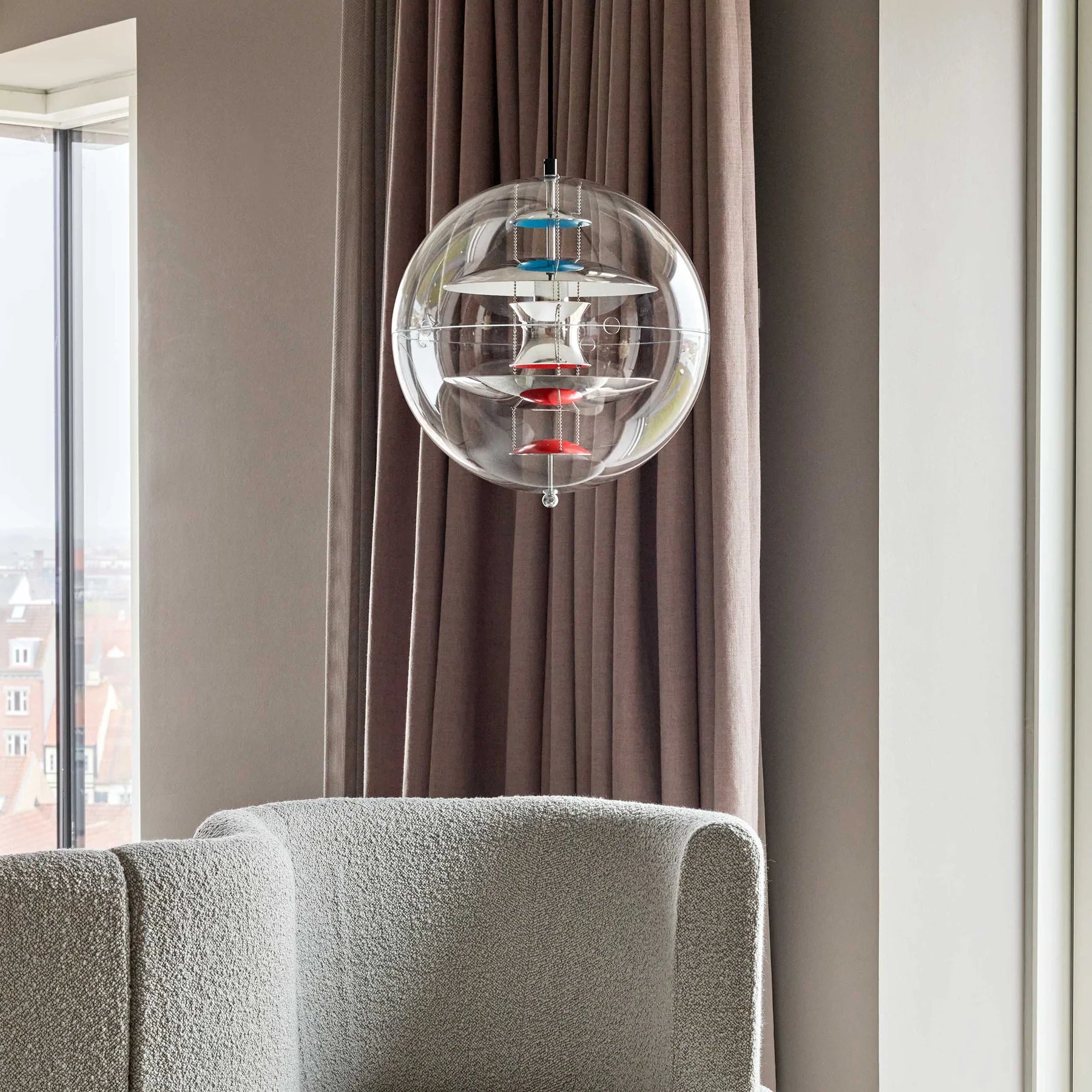 VP Globe Pendel Ø40 Chrome/Red/Blue billede 3