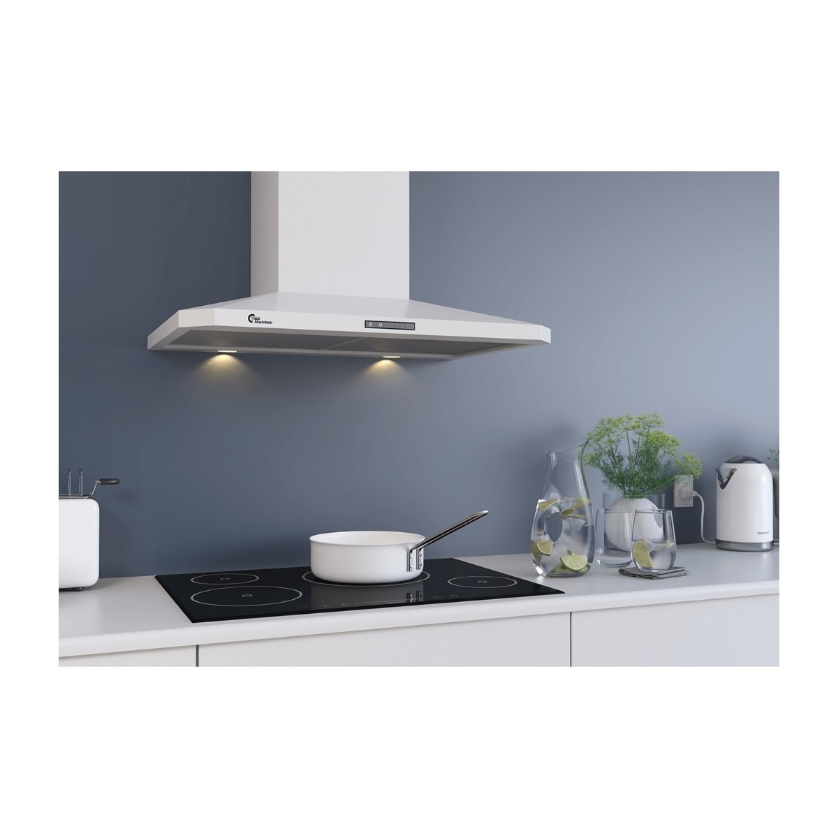Thermex Decor 787 CVV emhætte, 70 cm hvid billede 7