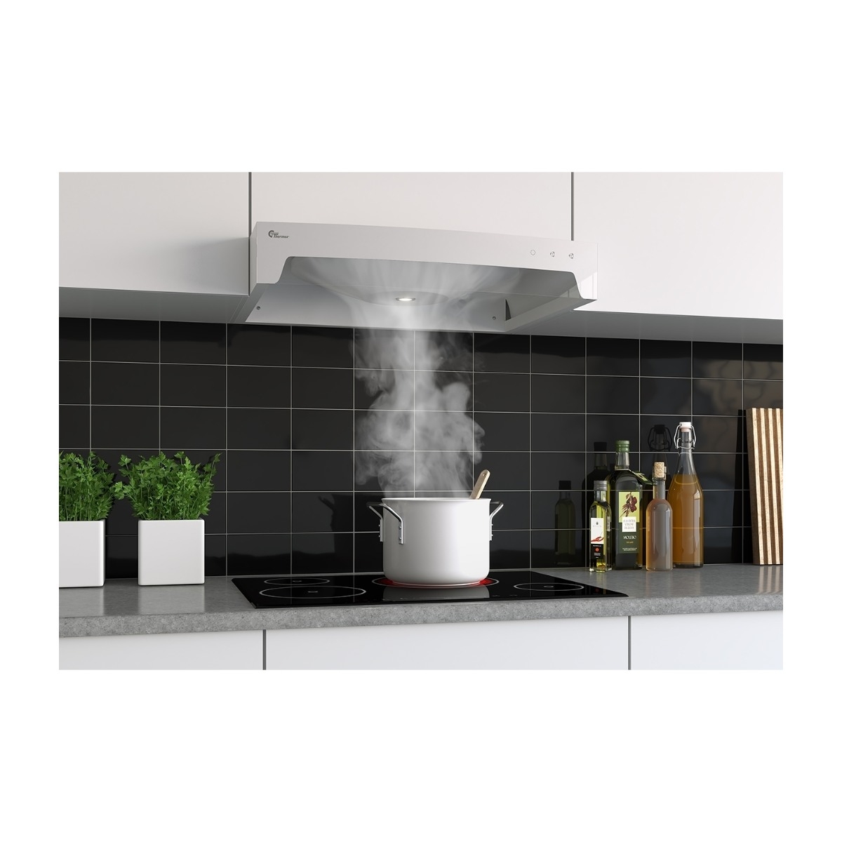 Thermex S520.19.3061.2 Airgrip hvid skabsintegreret emhætte billede 4