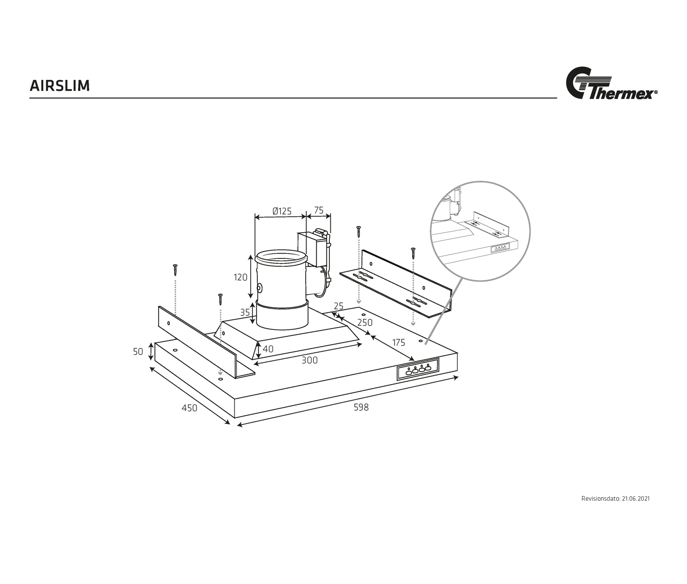 Thermex Airslim 530.23.1001.2 Centralventilation