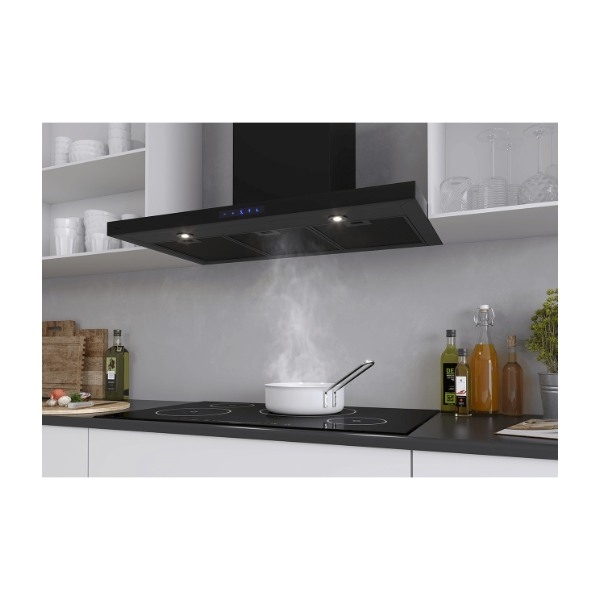 Thermex 527.23.3092.2 Vægmonteret emhætte Harwich II - 90 cm, Væg, Sort