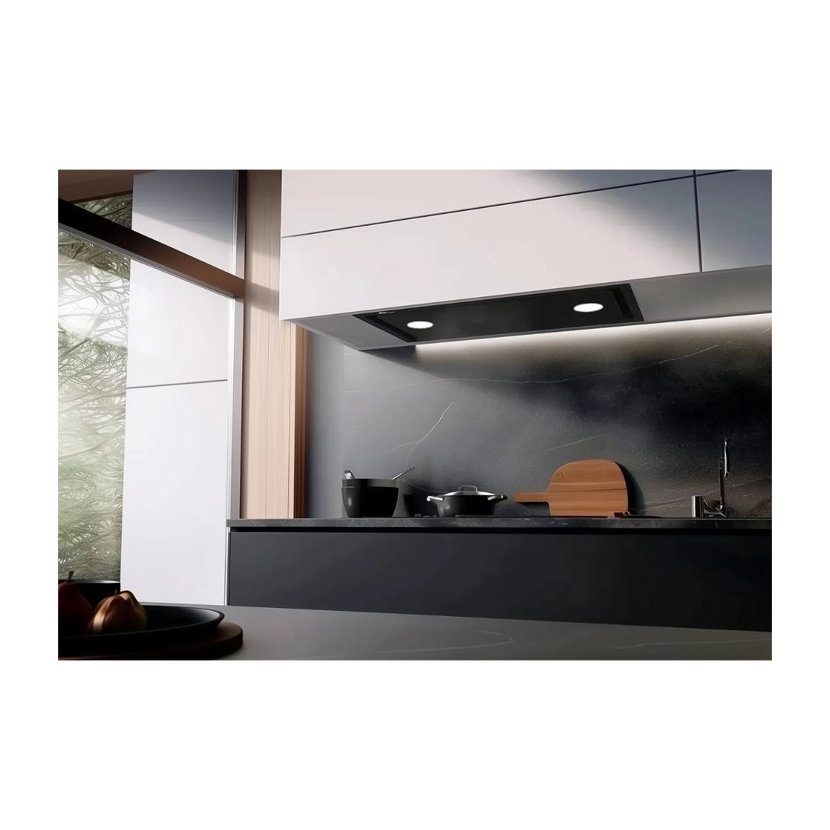 Thermex Design Line Central 8003 Villa emhætte, 80 cm sort billede 4