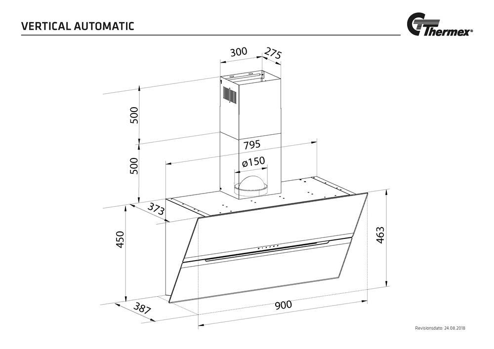Thermex Vertical Automatic Gesture Control Hvid billede 3
