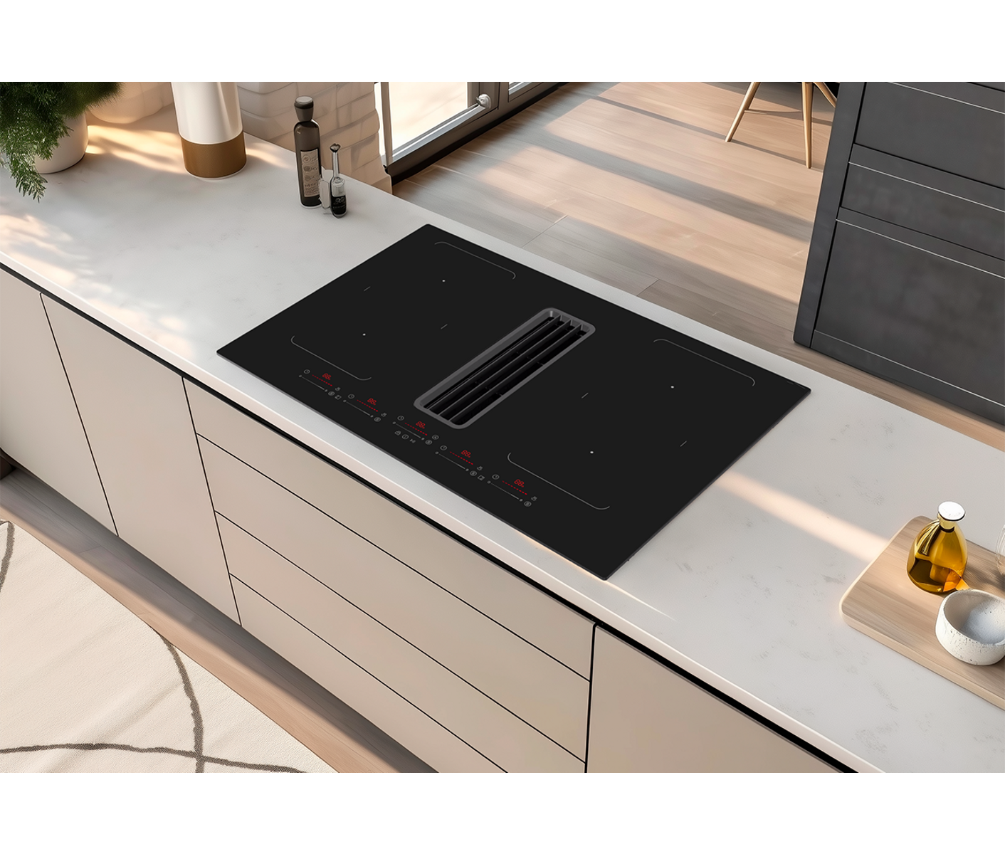 Thermex Nordic 6910 Downdraft Kogeplade Med Indbygget Emhætte