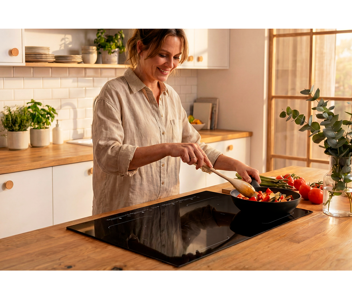 Thermex Nordic 6780 Induktion 80 Cm, 4zone, White Light Induktionskogeplade billede 5