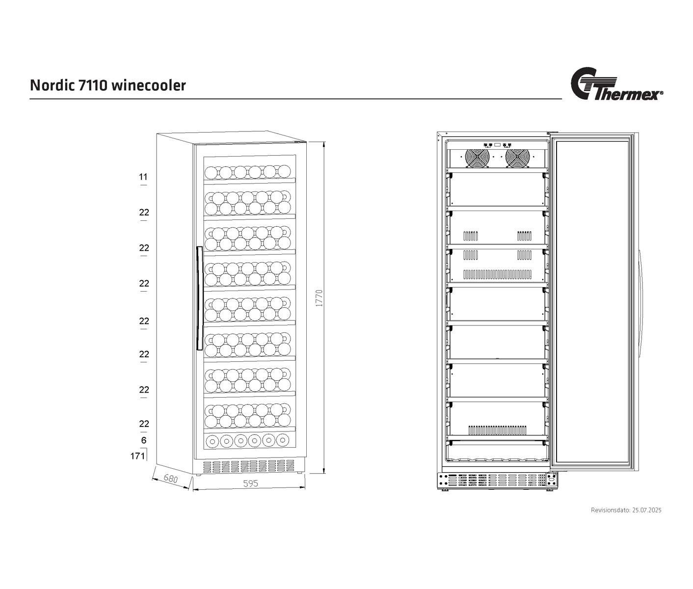 Thermex Nordic Winecooler 7110 Single Zone Vinkøleskab billede 7
