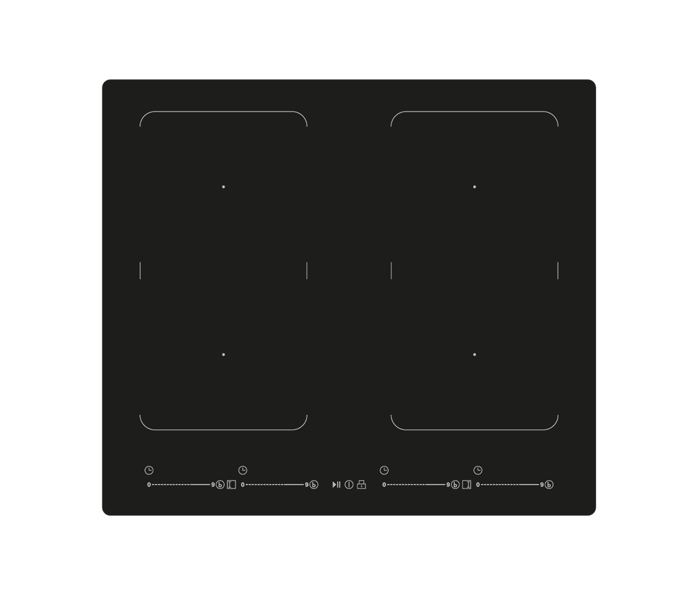 Thermex Nordic 6760 Induktion 60 Cm, 4 Zone, White Light Induktionskogeplade billede 1
