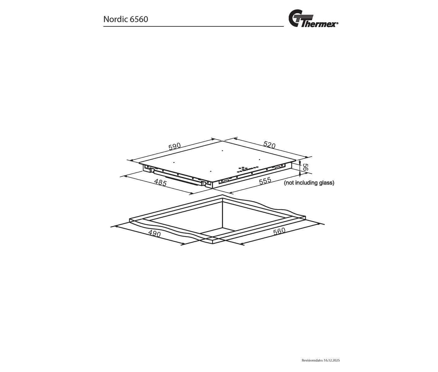 Thermex Nordic 6560 Induktion 60 Cm, 4 Zone, White Light Induktionskogeplade billede 6