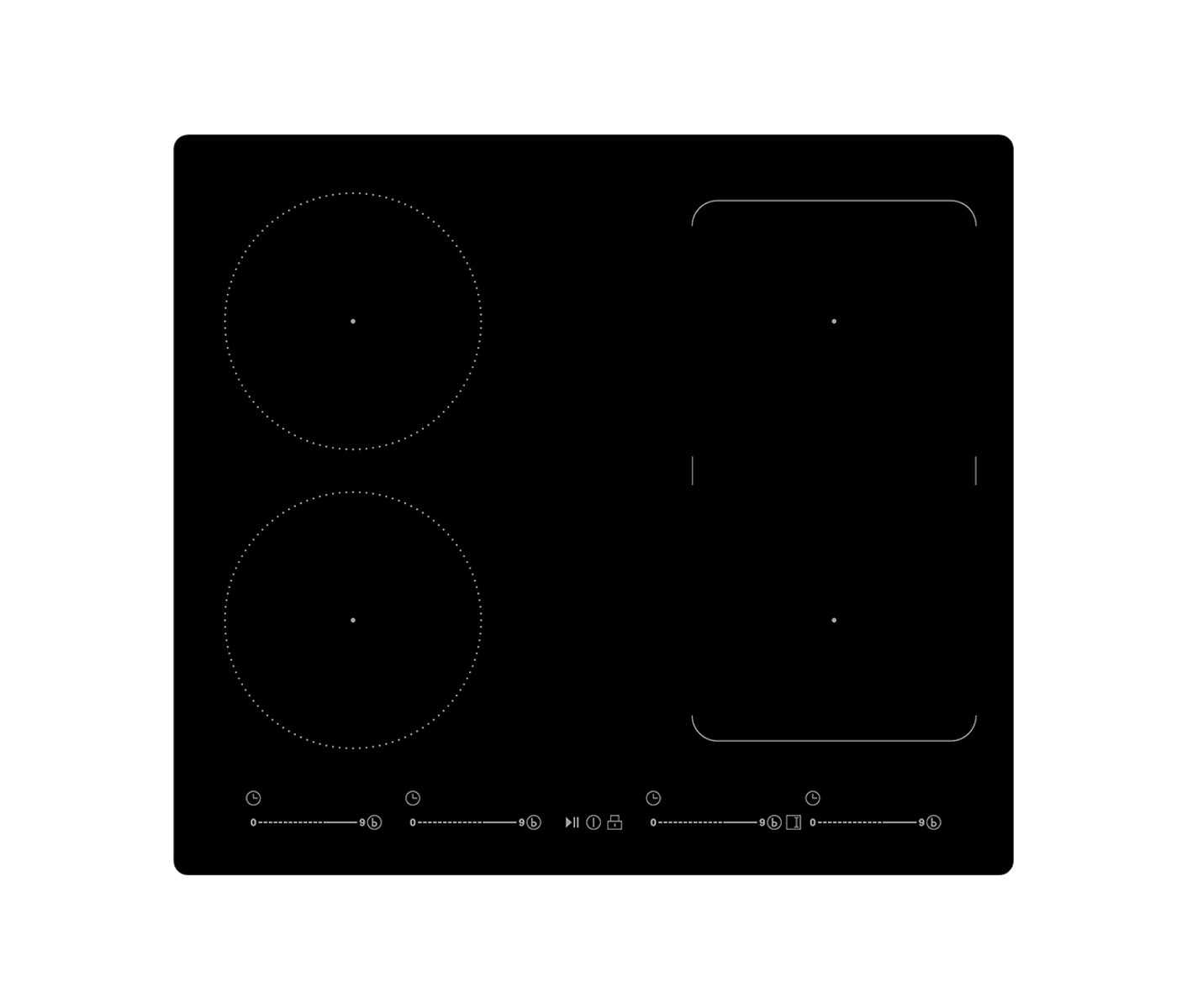 Thermex Nordic 6660 Induktion 60 Cm, 4 Zone, Red Light Induktionskogeplade billede 1