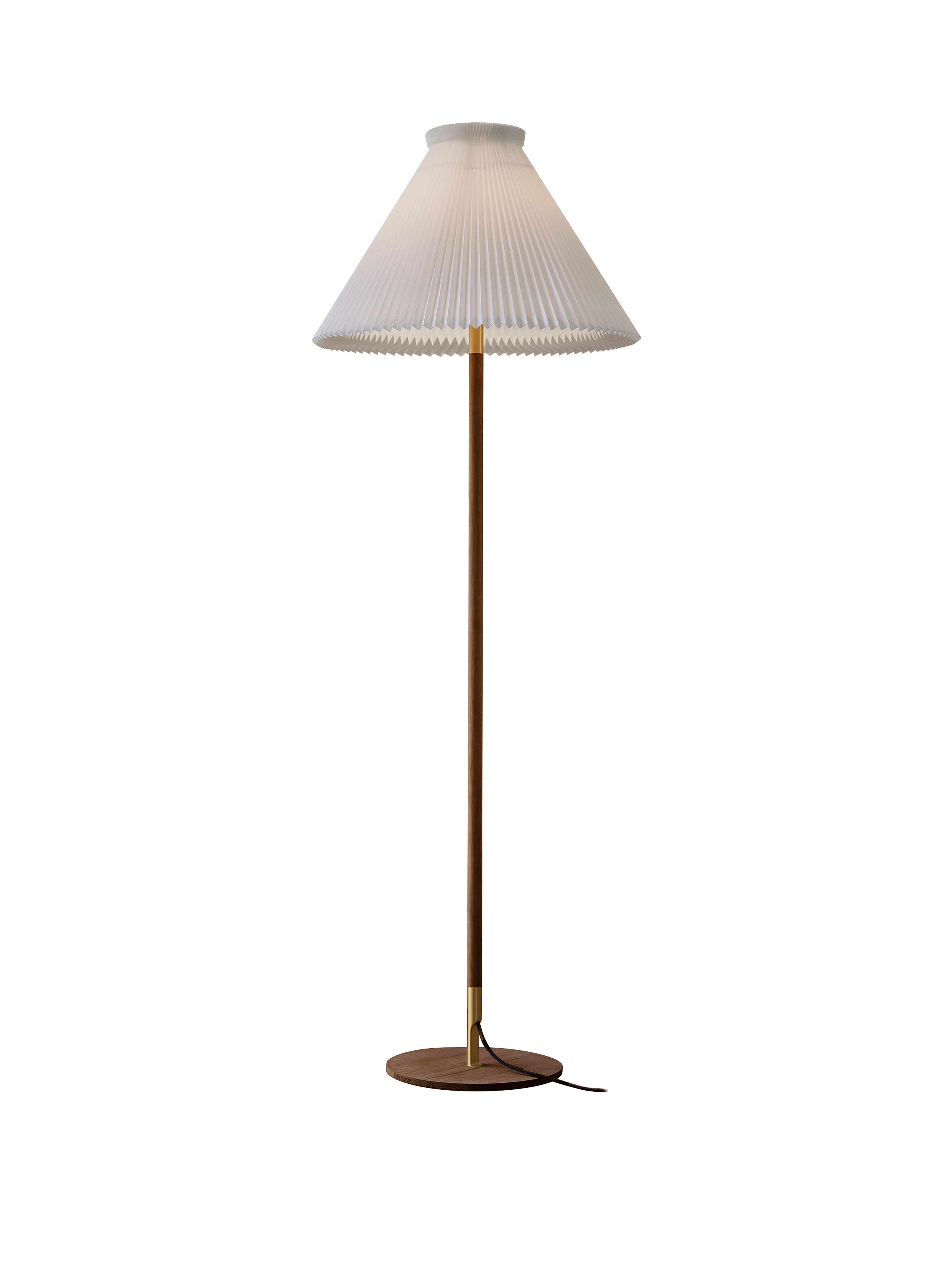 Le Klint 328 LK 80 Gulvlampe røget eg/messing billede 1