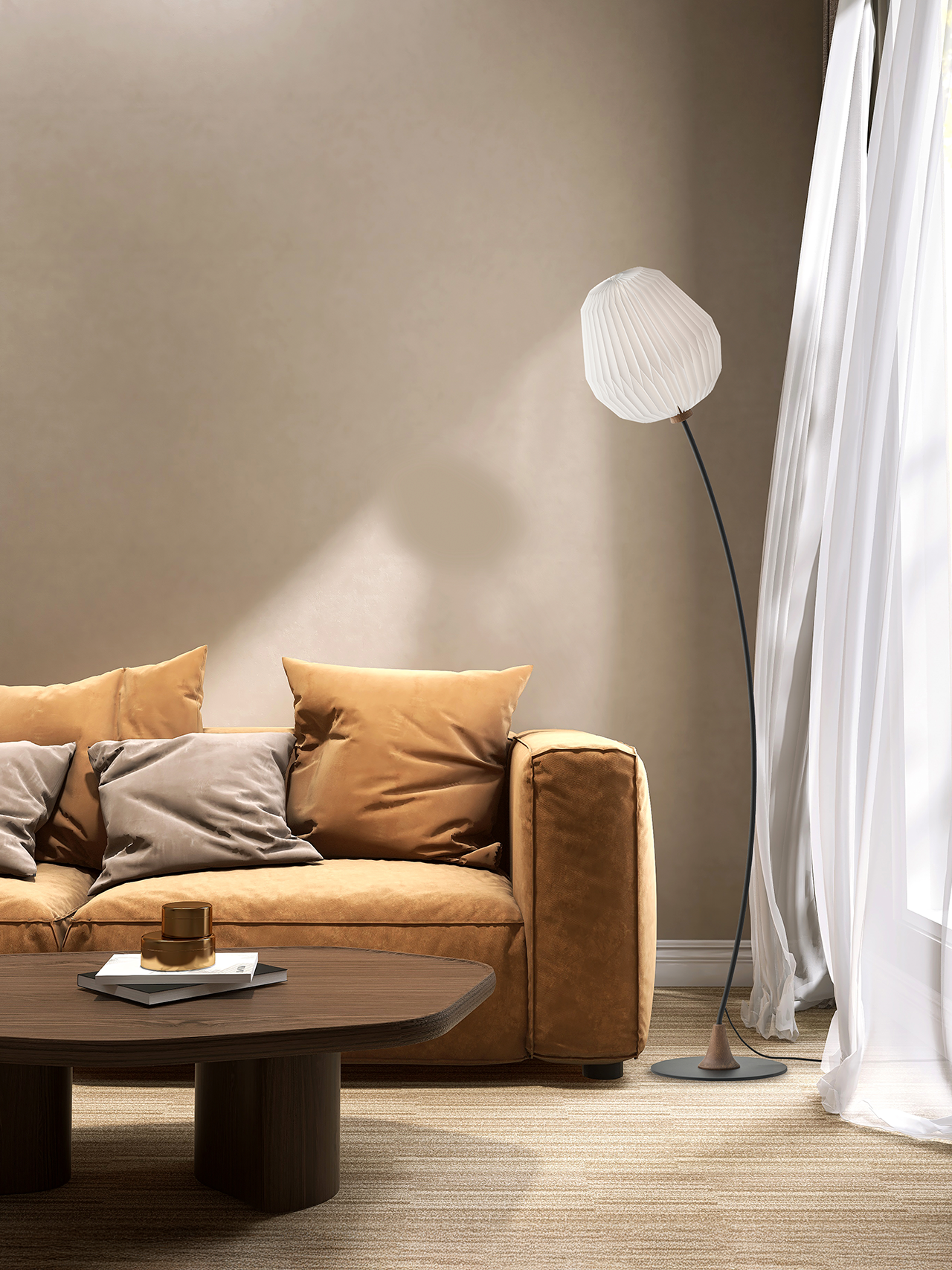 Le Klint 330 Bouquet Gulvlampe Smoked Oak Black billede 3
