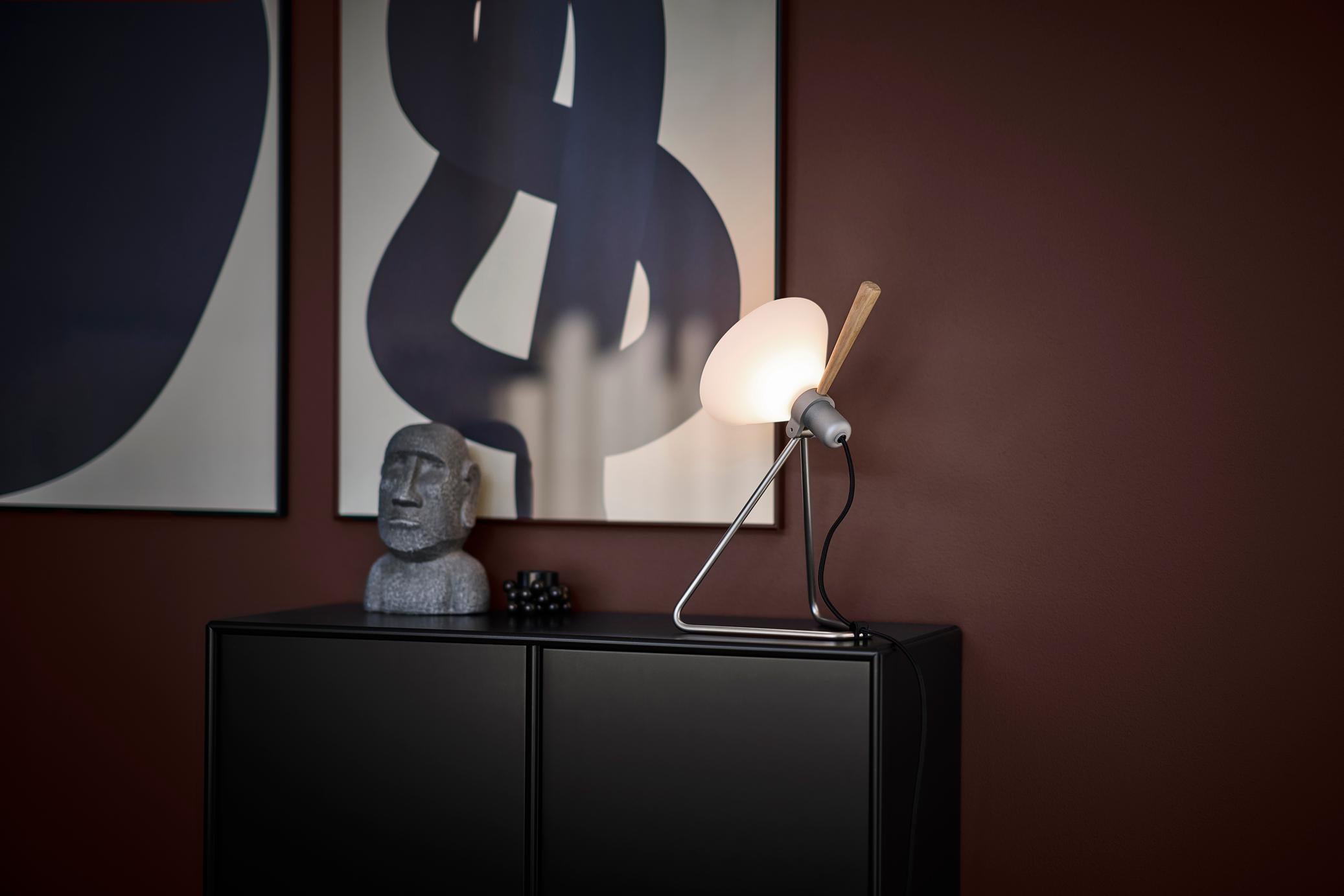 Spot sølv bordlampe billede 4