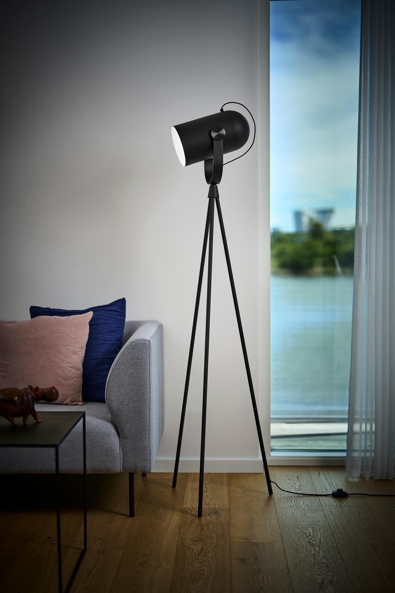 Carronade II sort eg gulvlampe billede 3