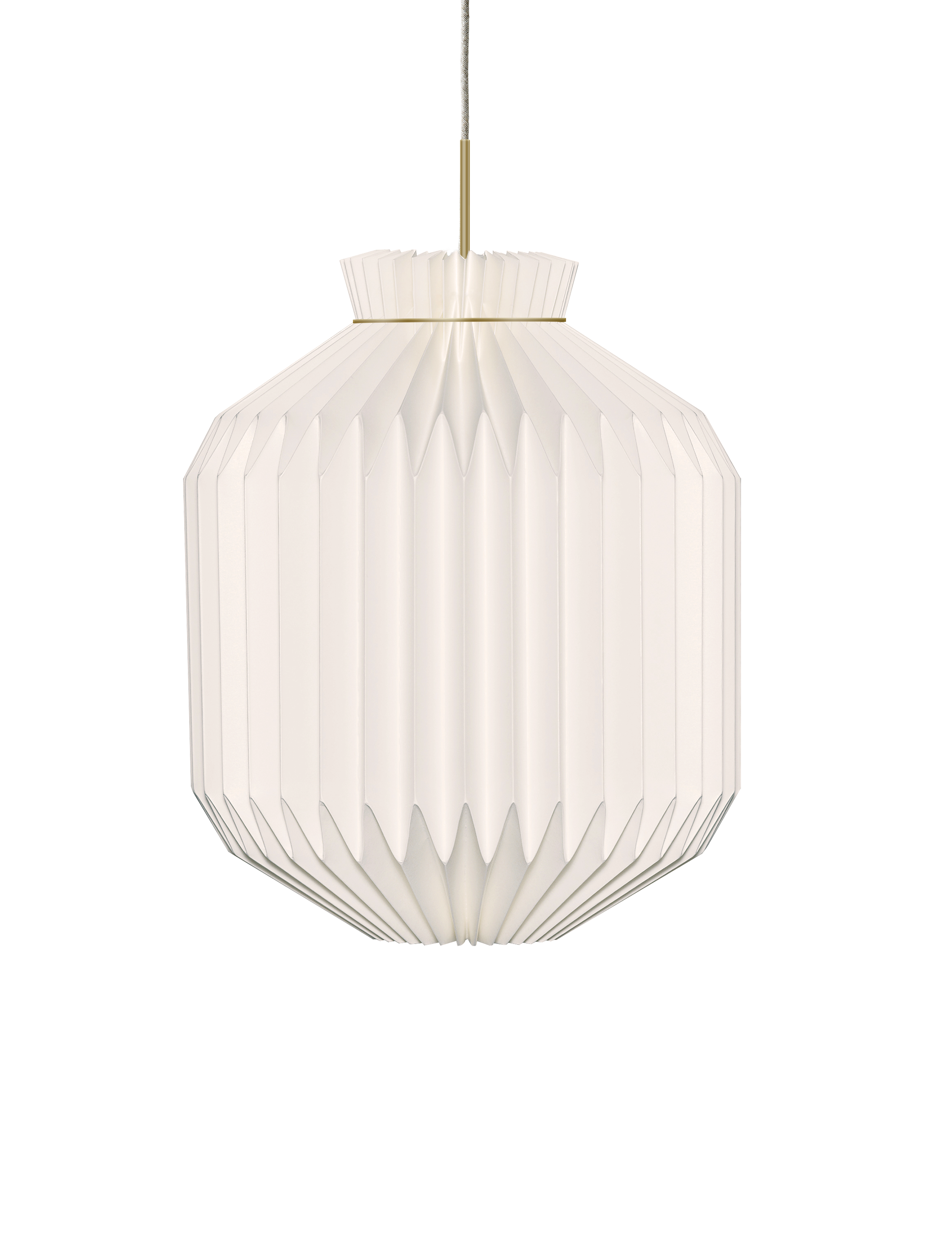 Model 105 XL hvid/guld pendel m. plastskæm billede 2