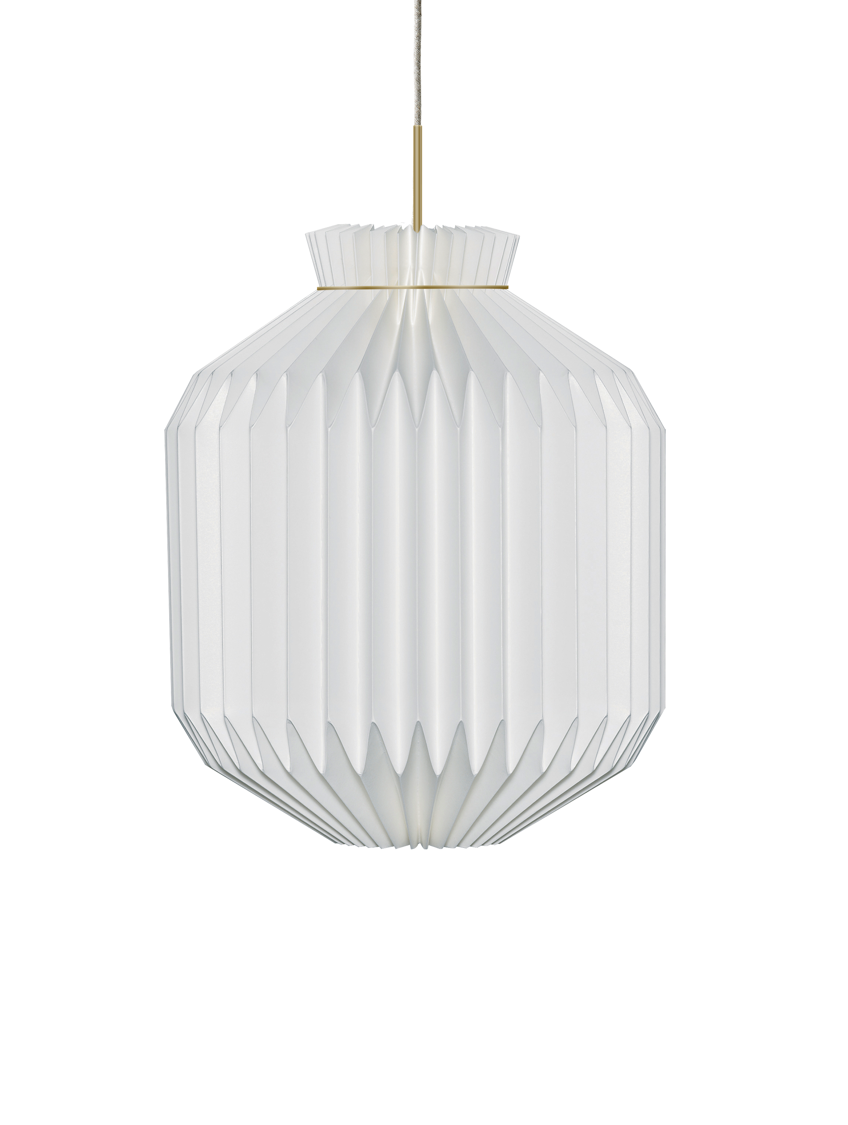 Model 105 XL hvid/guld pendel m. plastskæm billede 1