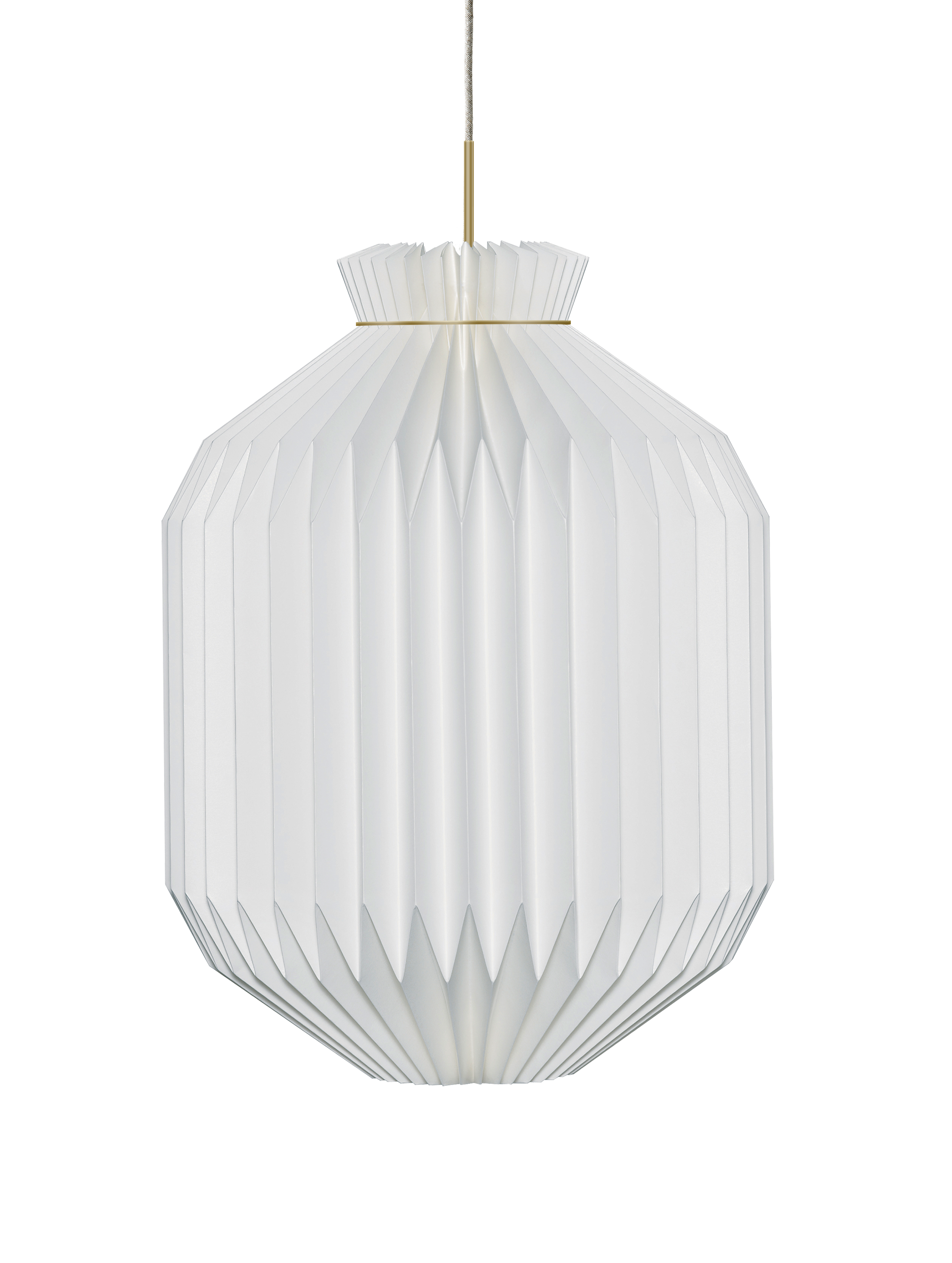 Model 105 XXL hvid/guld pendel m. plastskæm billede 1