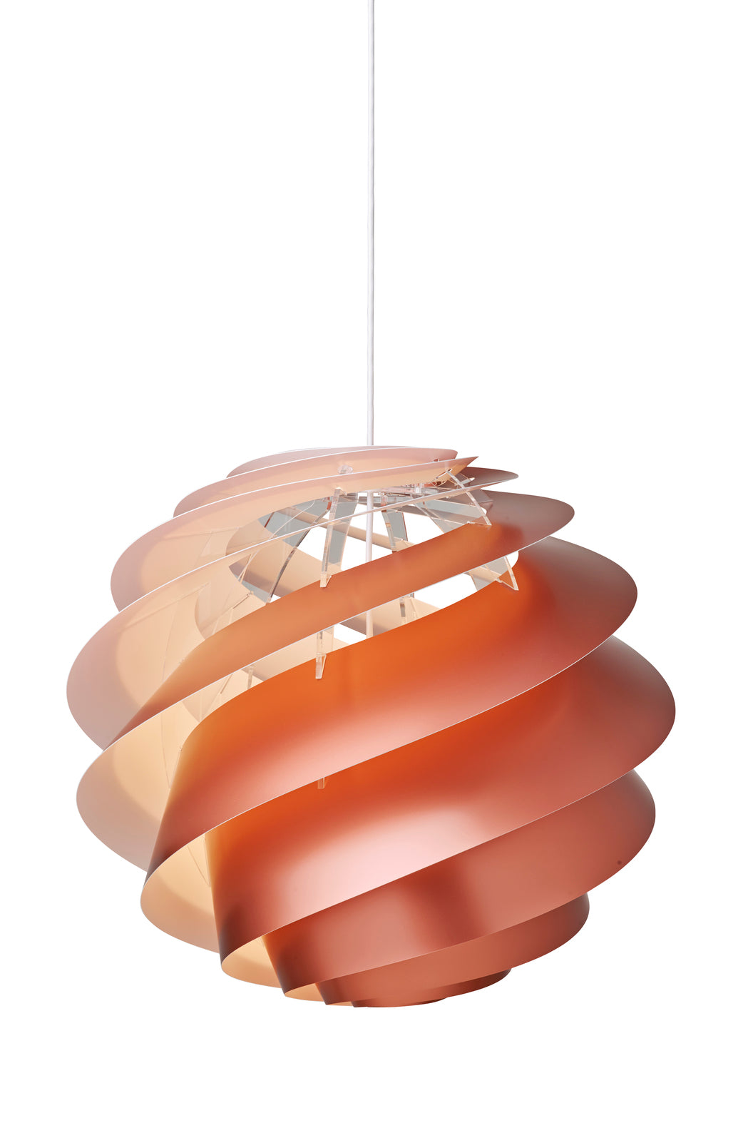 Swirl 3 kobber stor pendel billede 1