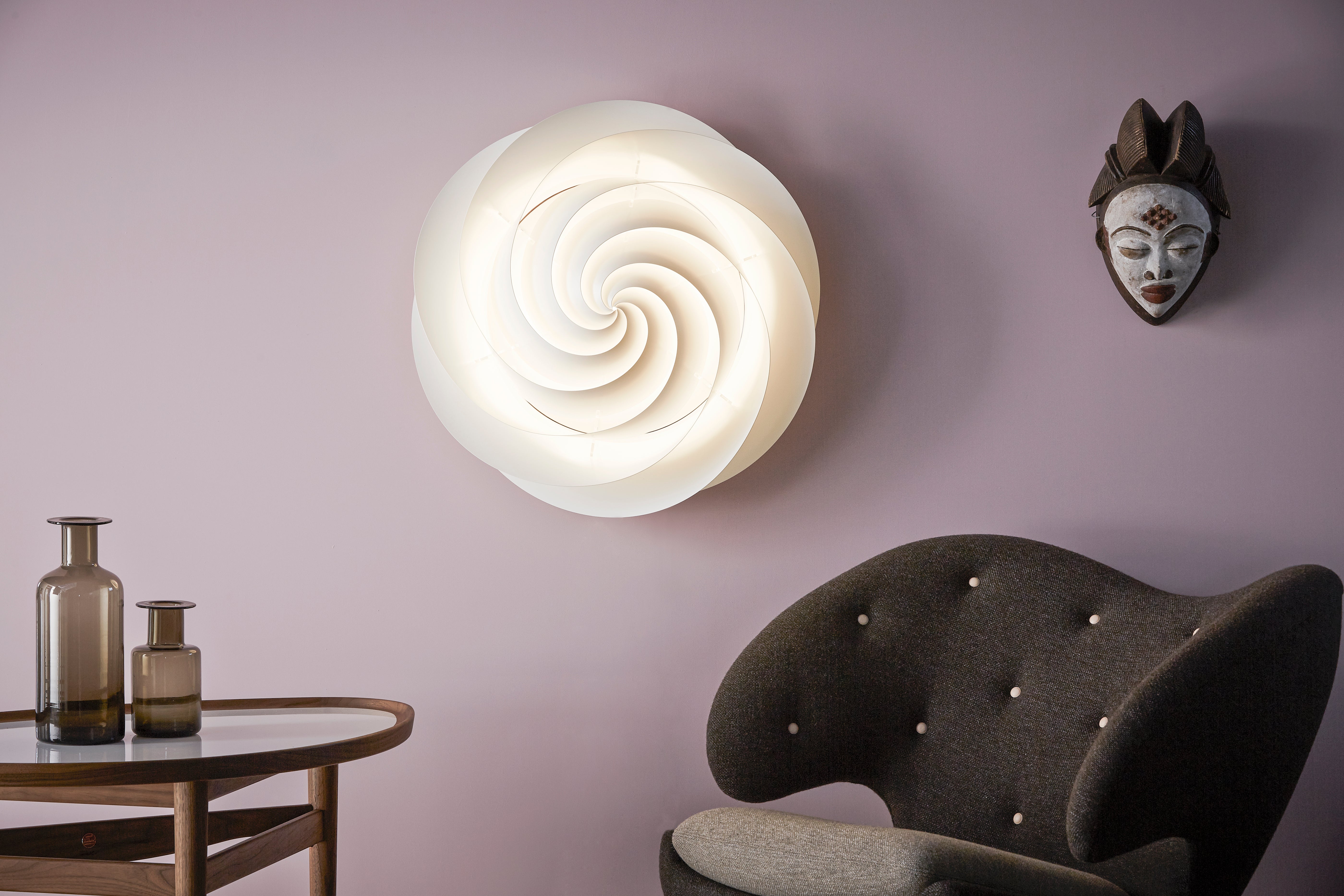 Model 1320 Swirl Ø60 hvid lofts/væglampe billede 3