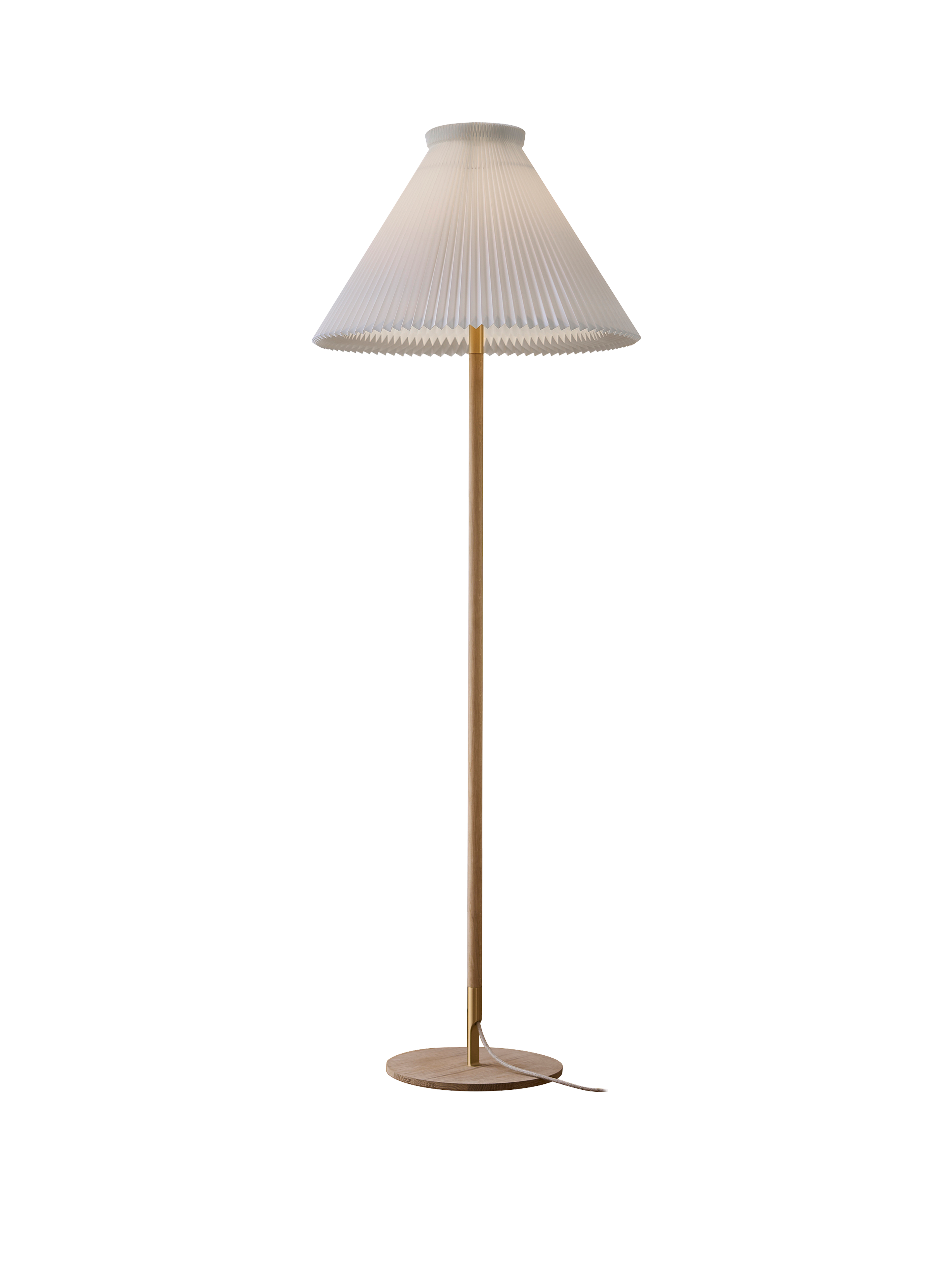 Le Klint 328 LK 80 Gulvlampe lys eg/messing billede 1