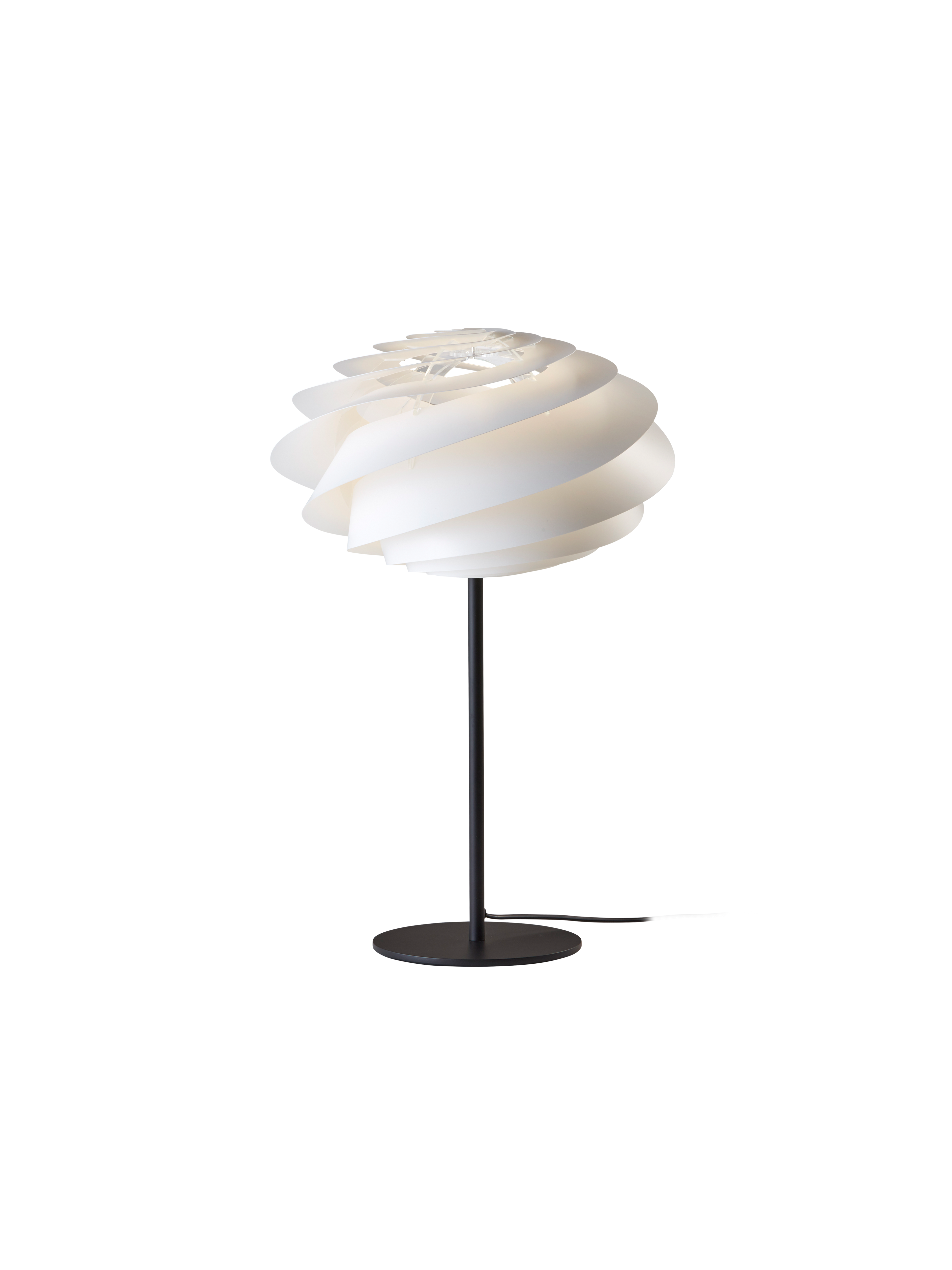 331 Swirl hvid bordlampe billede 2