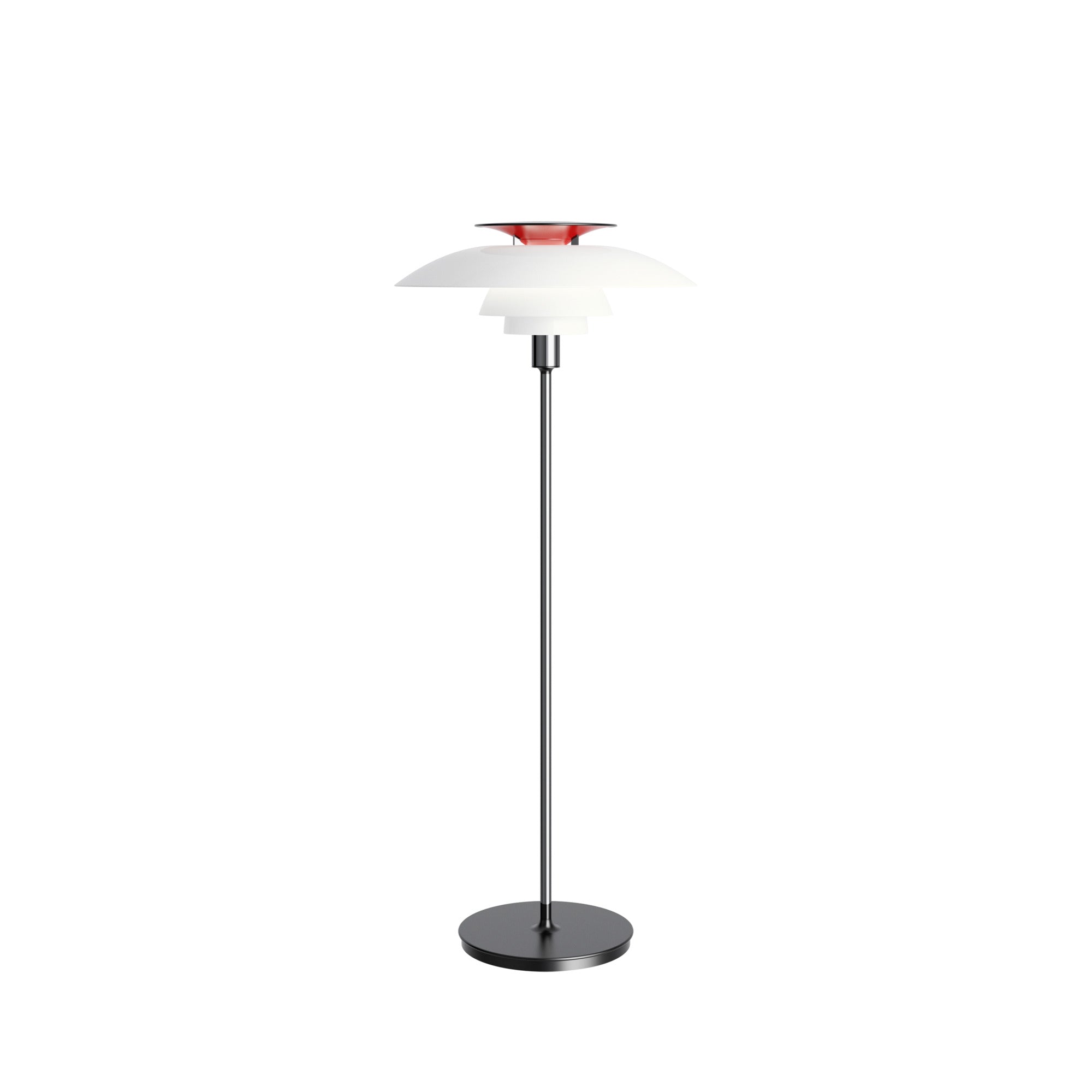 PH 80 Gulvlampe hvid opalt akryl/højglansforkromet billede 1
