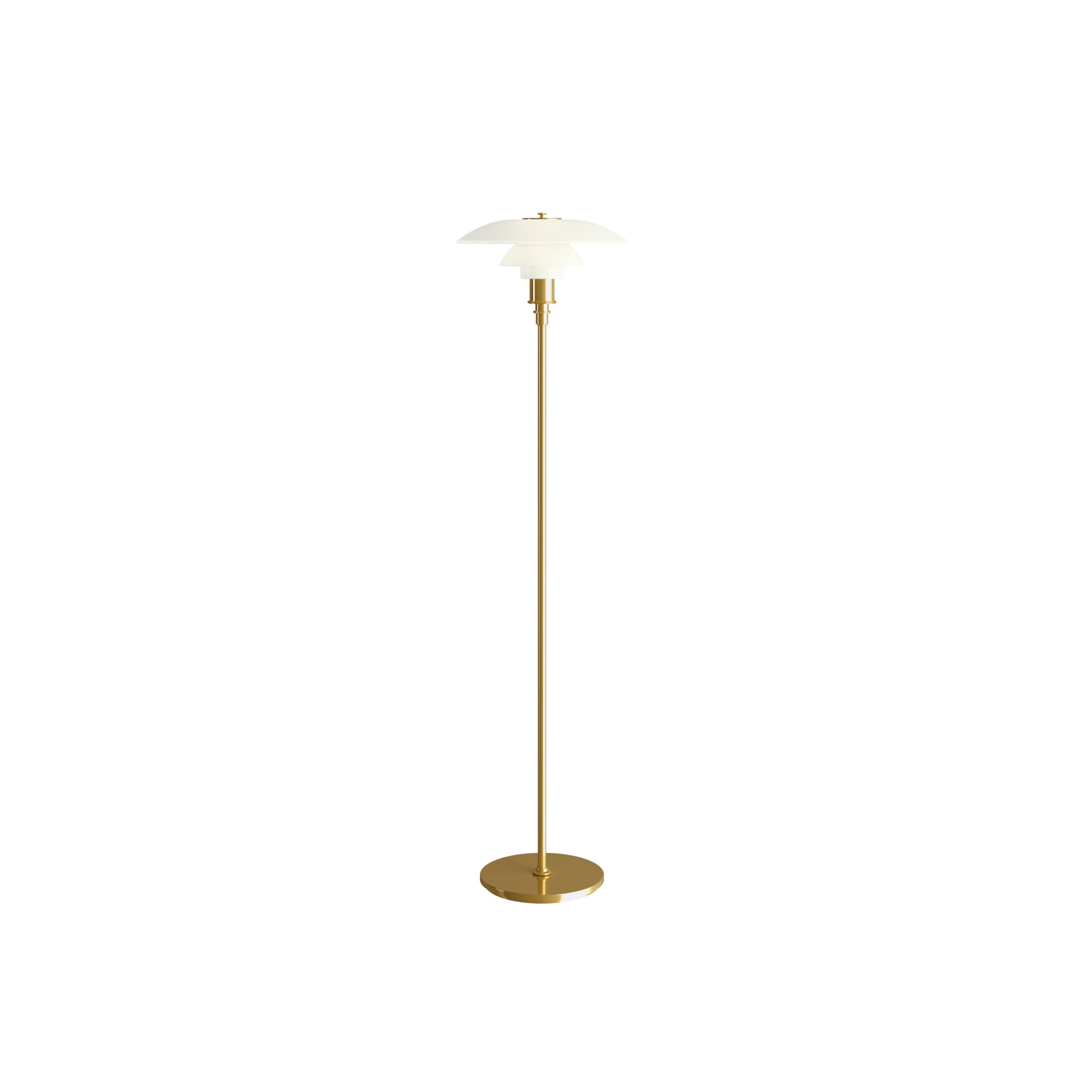 PH 3½-2½ Gulvlampe Messing Metalliseret billede 1
