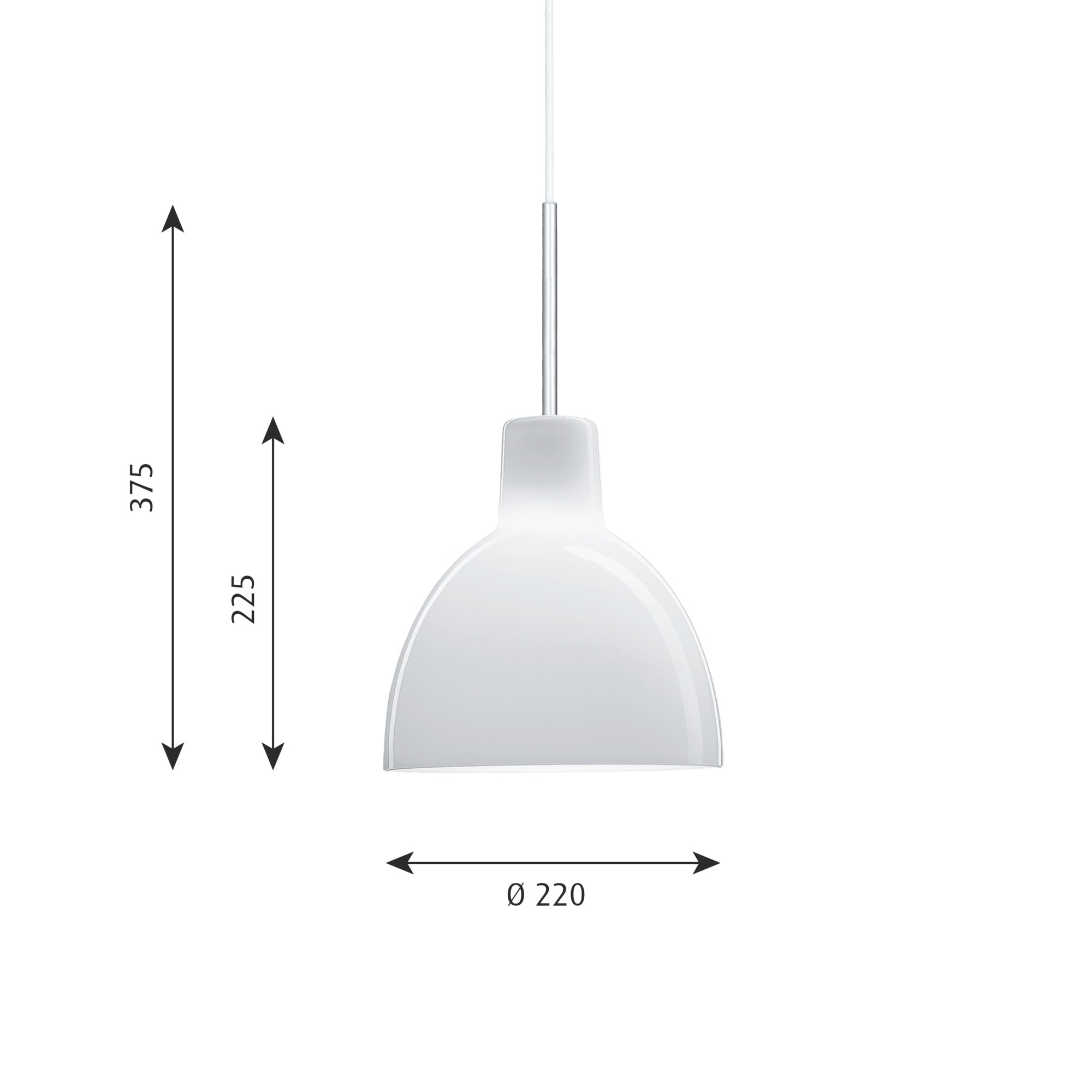 Toldbod 220 Glas Pendel billede 2