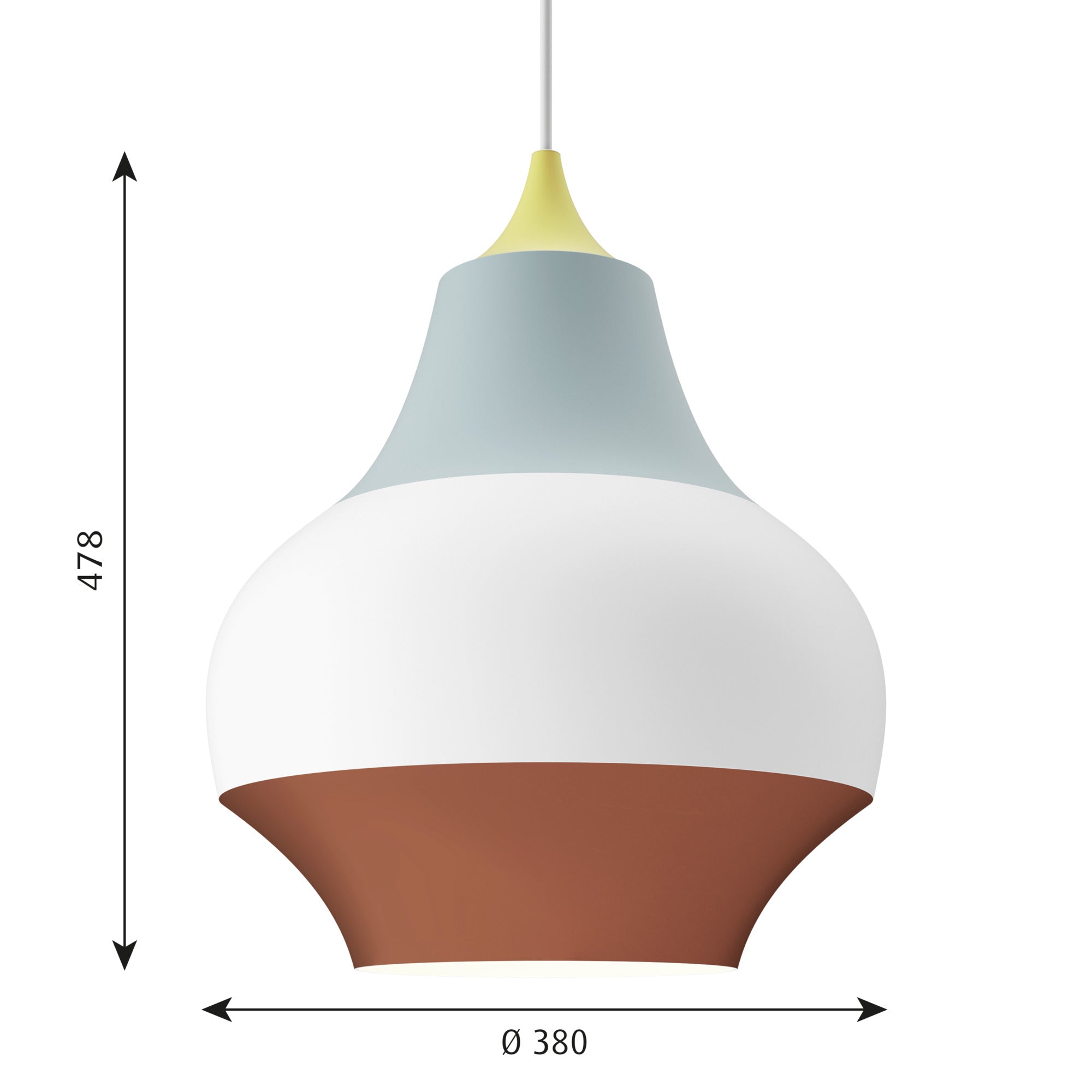 Cirque Pendel Ø380 Gul Top billede 2
