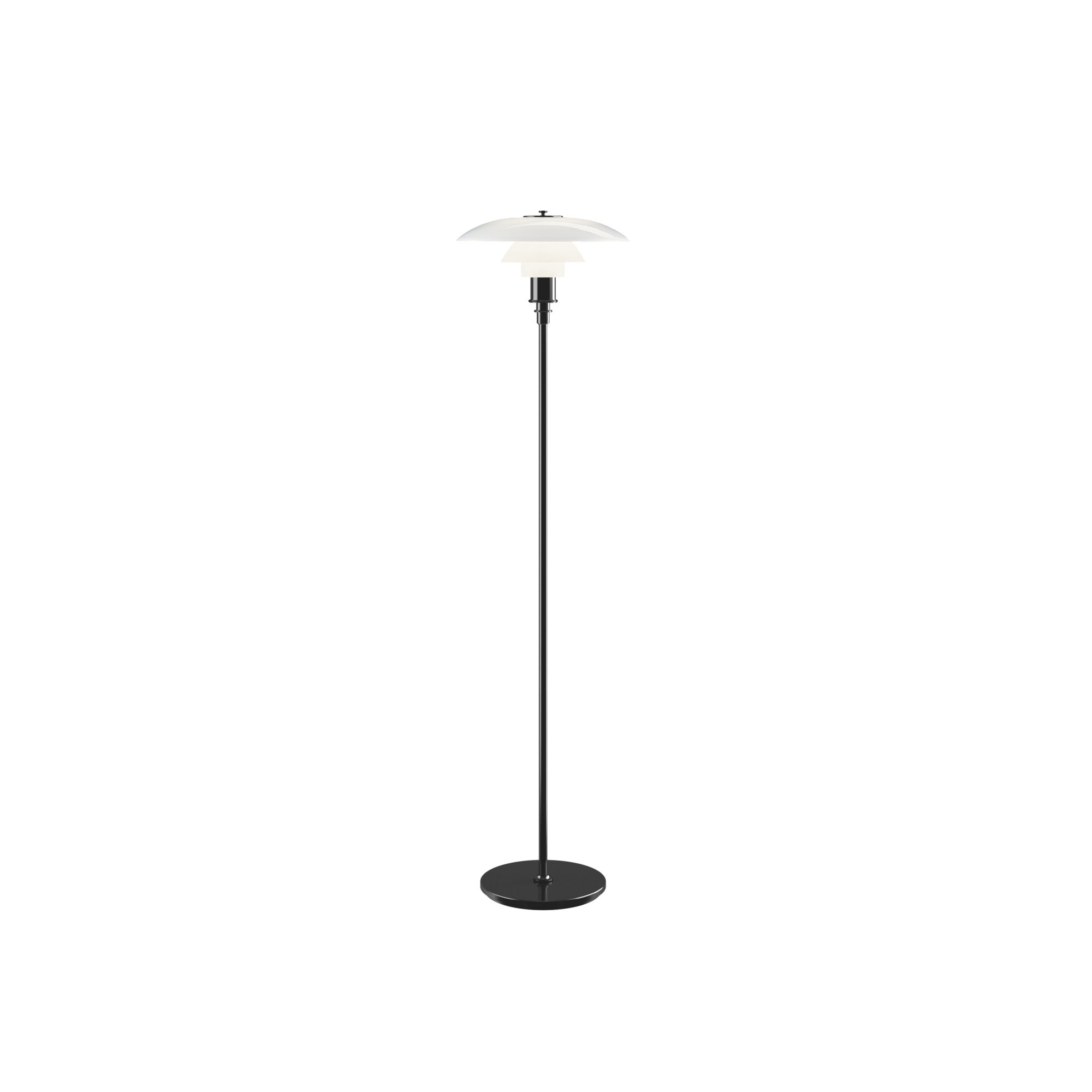 PH 3½-2½ Gulvlampe Sort Metalliseret billede 1