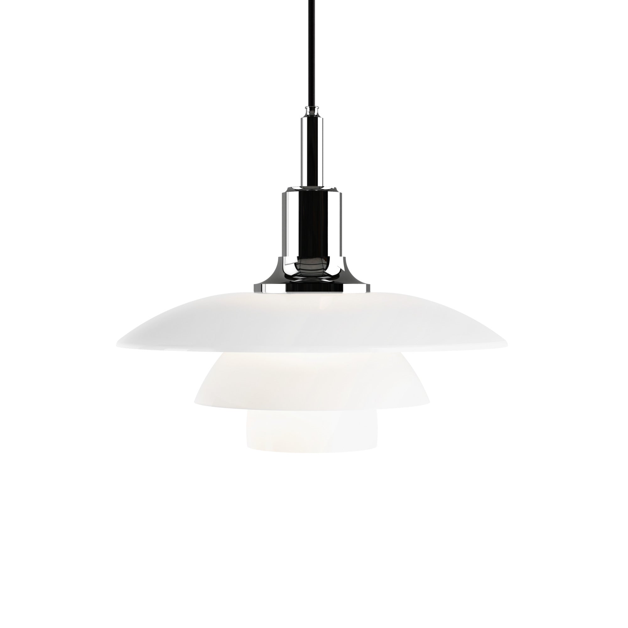 PH 3½-3 Glas Pendel Højglansforkromet billede 1