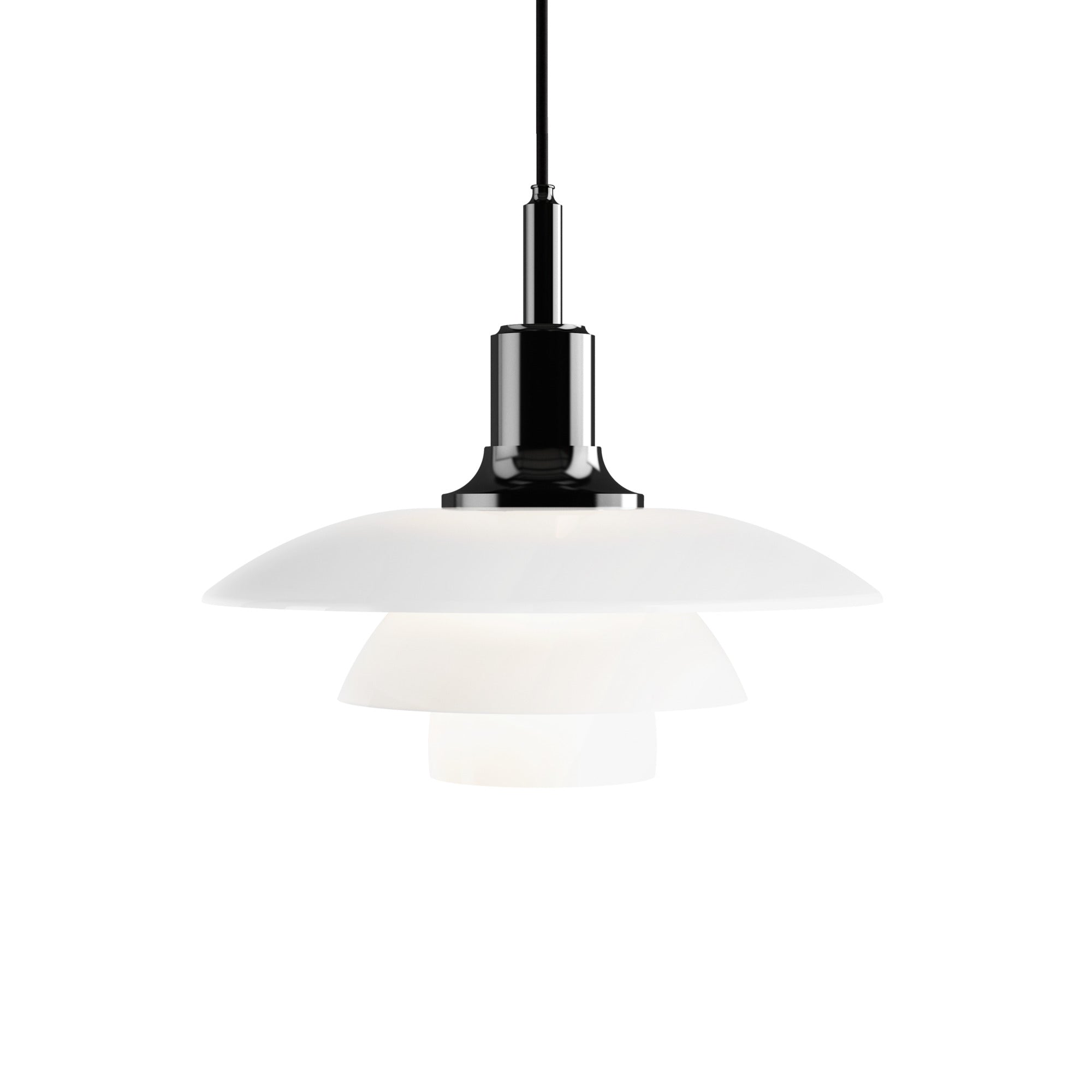 PH 3½-3 Glas Pendel Sort Metalliseret billede 1