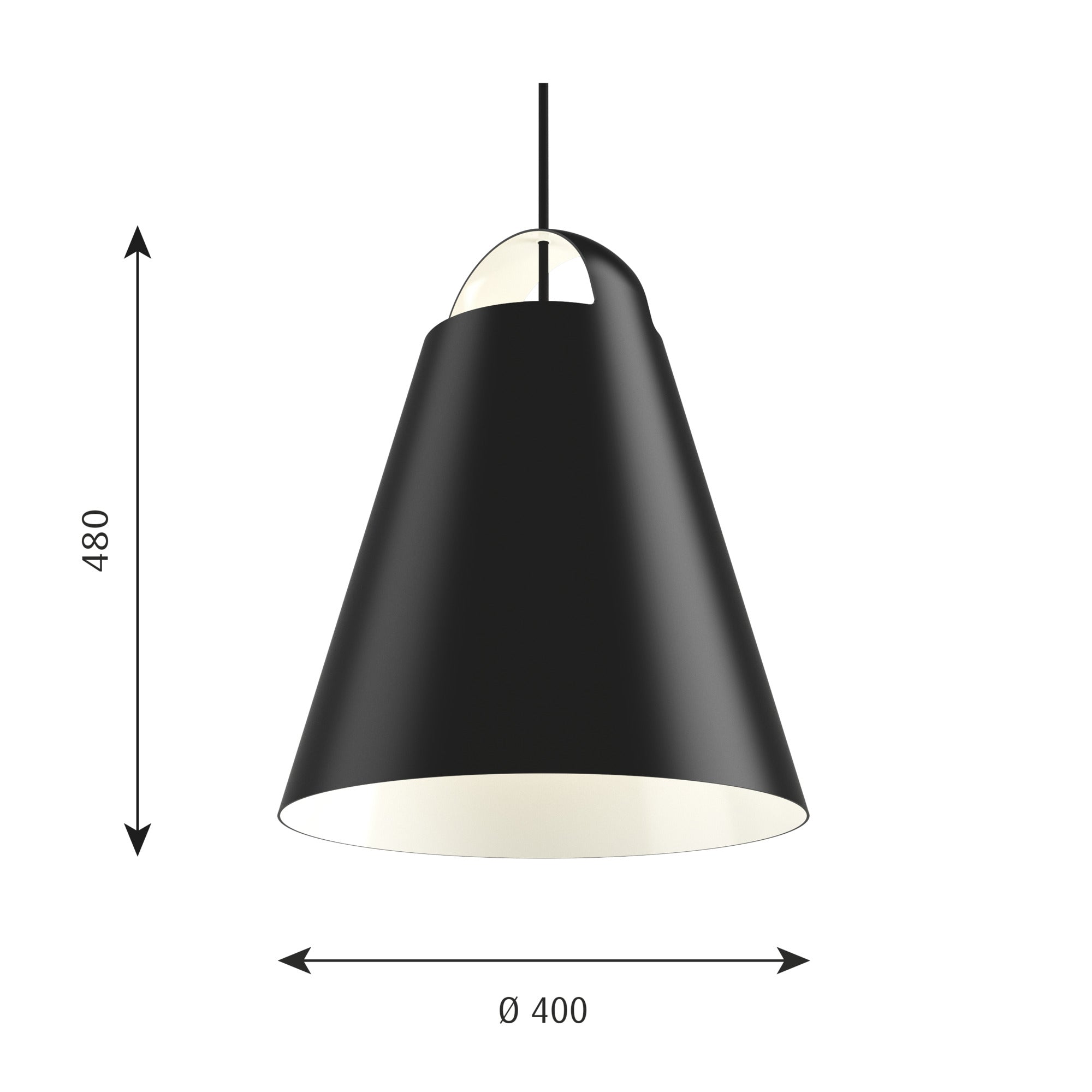Above Pendel Ø 400 Sort billede 2