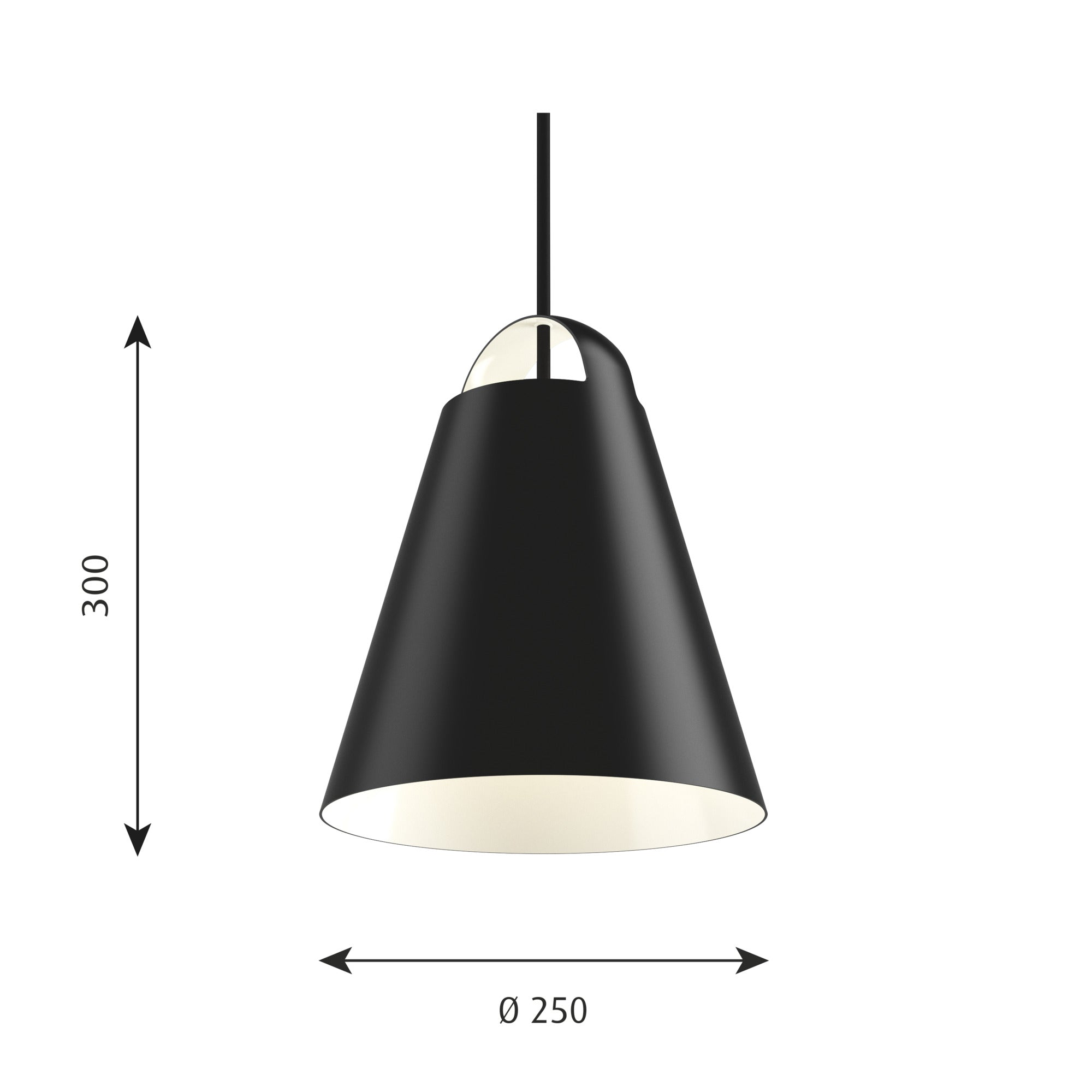 Above Pendel Ø 250 Sort billede 2