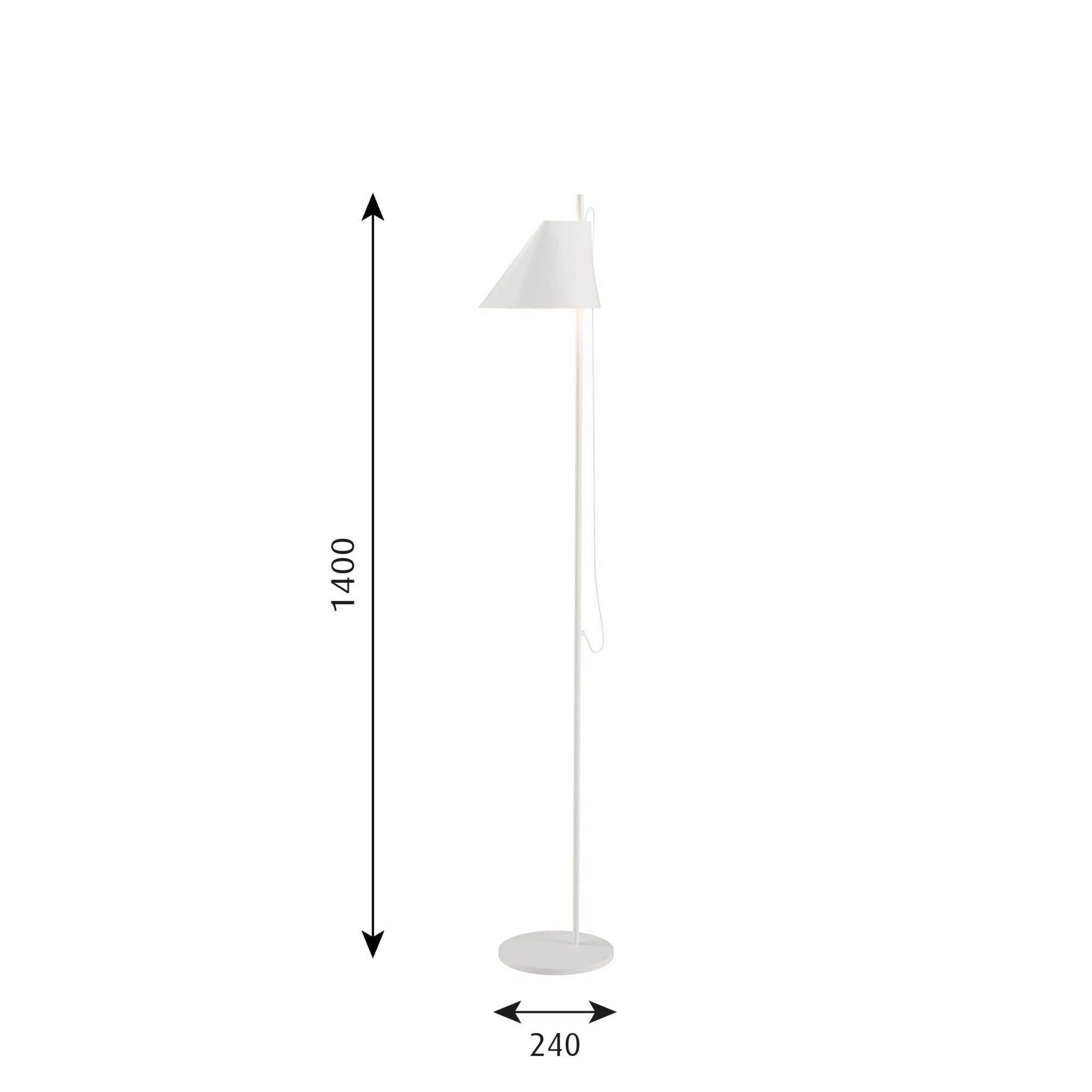 Yuh Gulvlampe LED 2700K Hvid billede 2