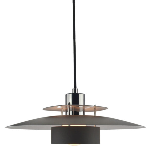 SØRUP Pendel Ø40 Sort, Krom - Halo Design billede 1