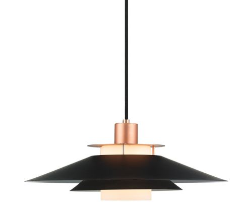 Halo Design Rivoli Ø40 sort/kobber pendel billede 1