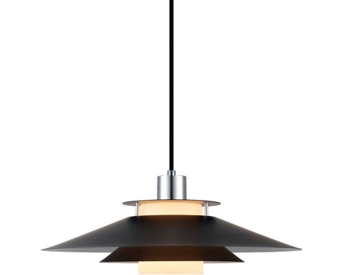 Halo Design Rivoli Ø40 sort/krom pendel billede 1