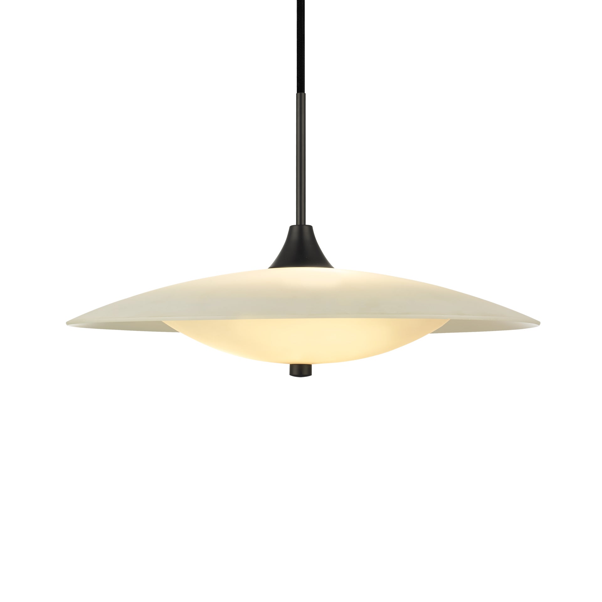 Baroni Pendel Ø46 Opal/Sort billede 2