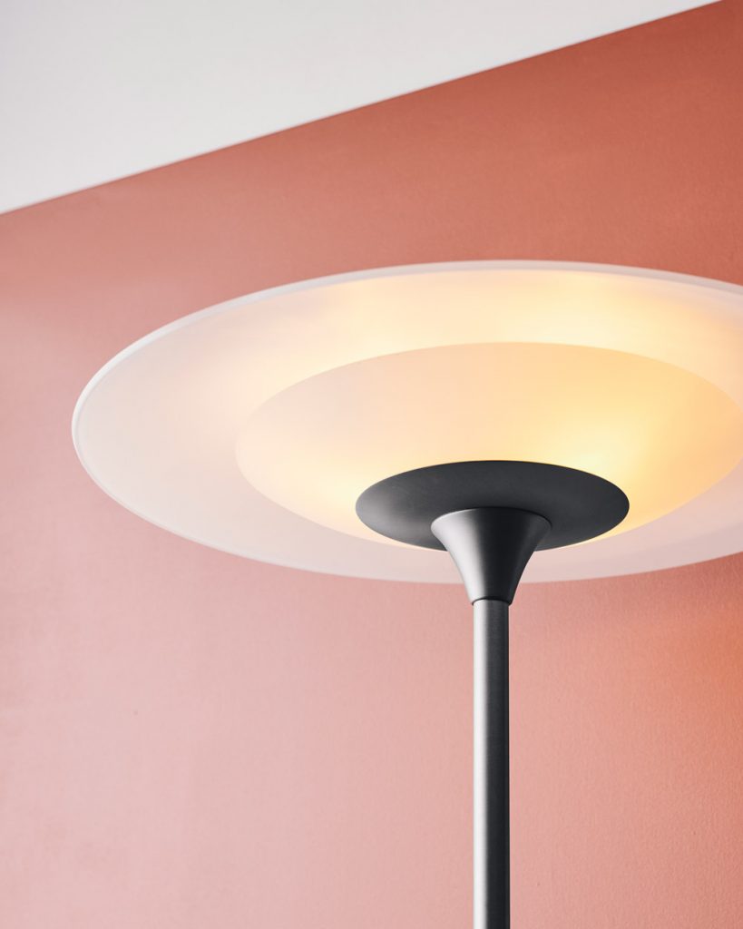 Baroni Ø46 Gulvlampe - Opal/Sort billede 3