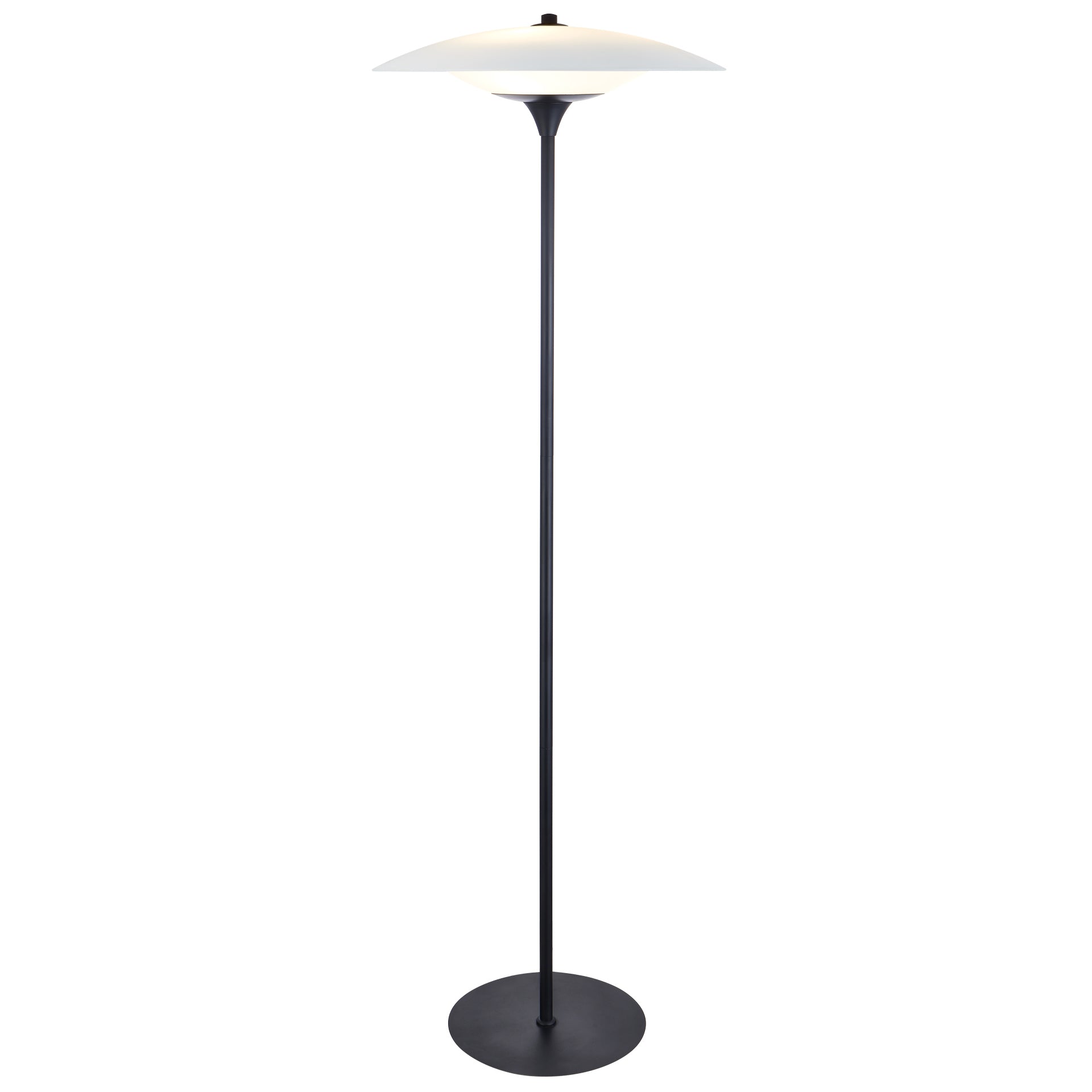 Baroni Ø46 Gulvlampe - Opal/Sort billede 2
