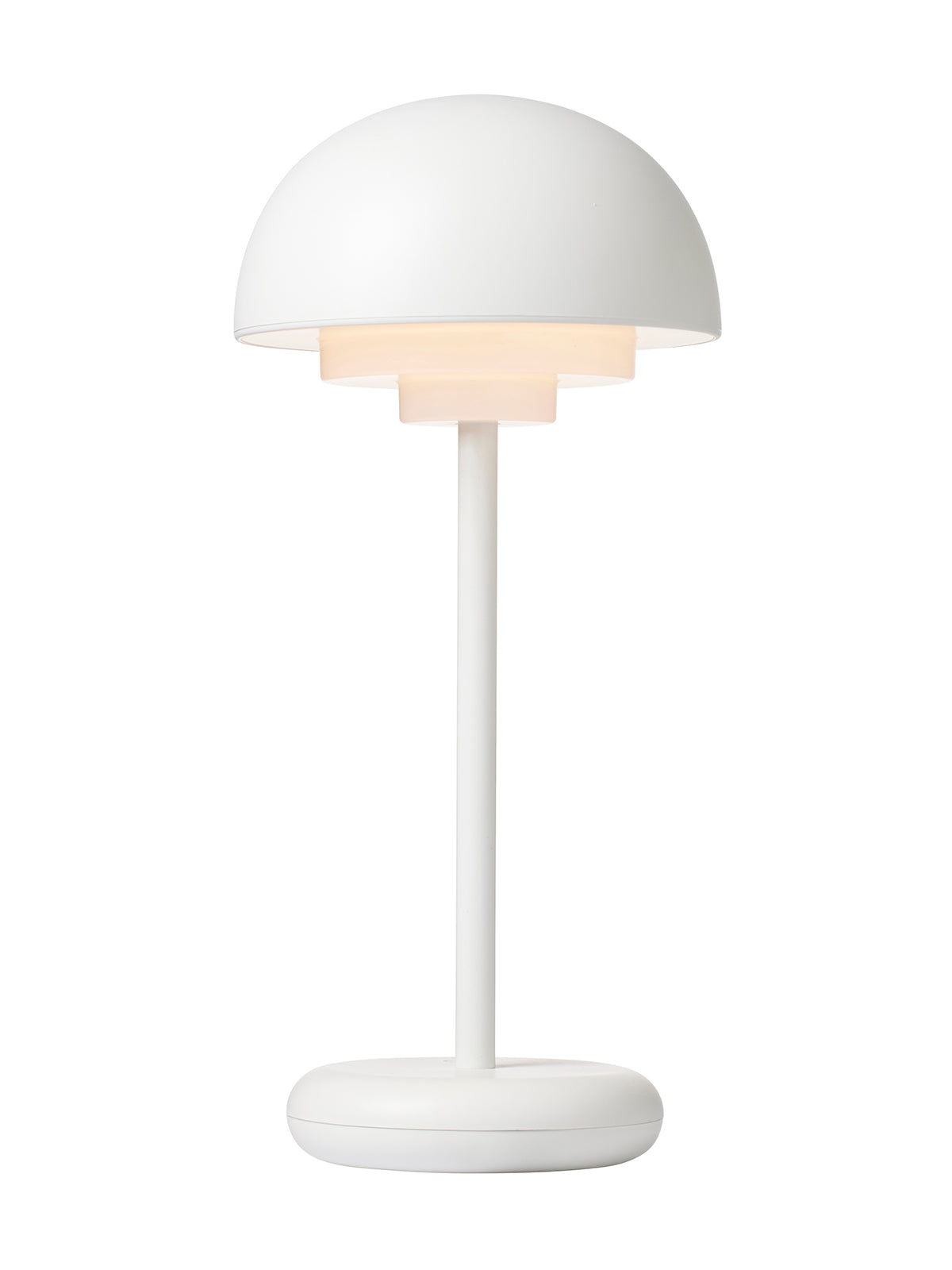 Toscana hvid portable LED bordlampe billede 1